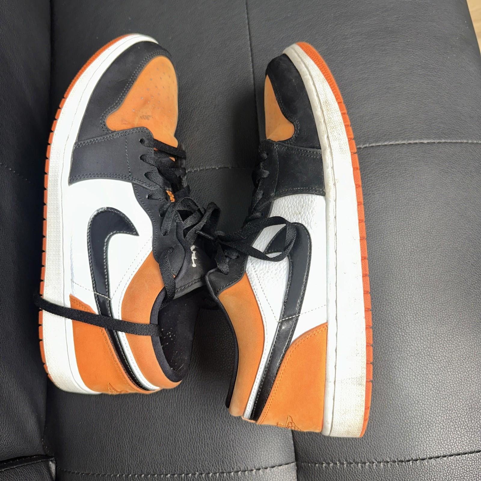 Jordan Brand Nike Air Jordan 1 Low Shoes Mens Size 13 Orange 553558-128 Size US 13 / EU 46 - 6 Thumbnail
