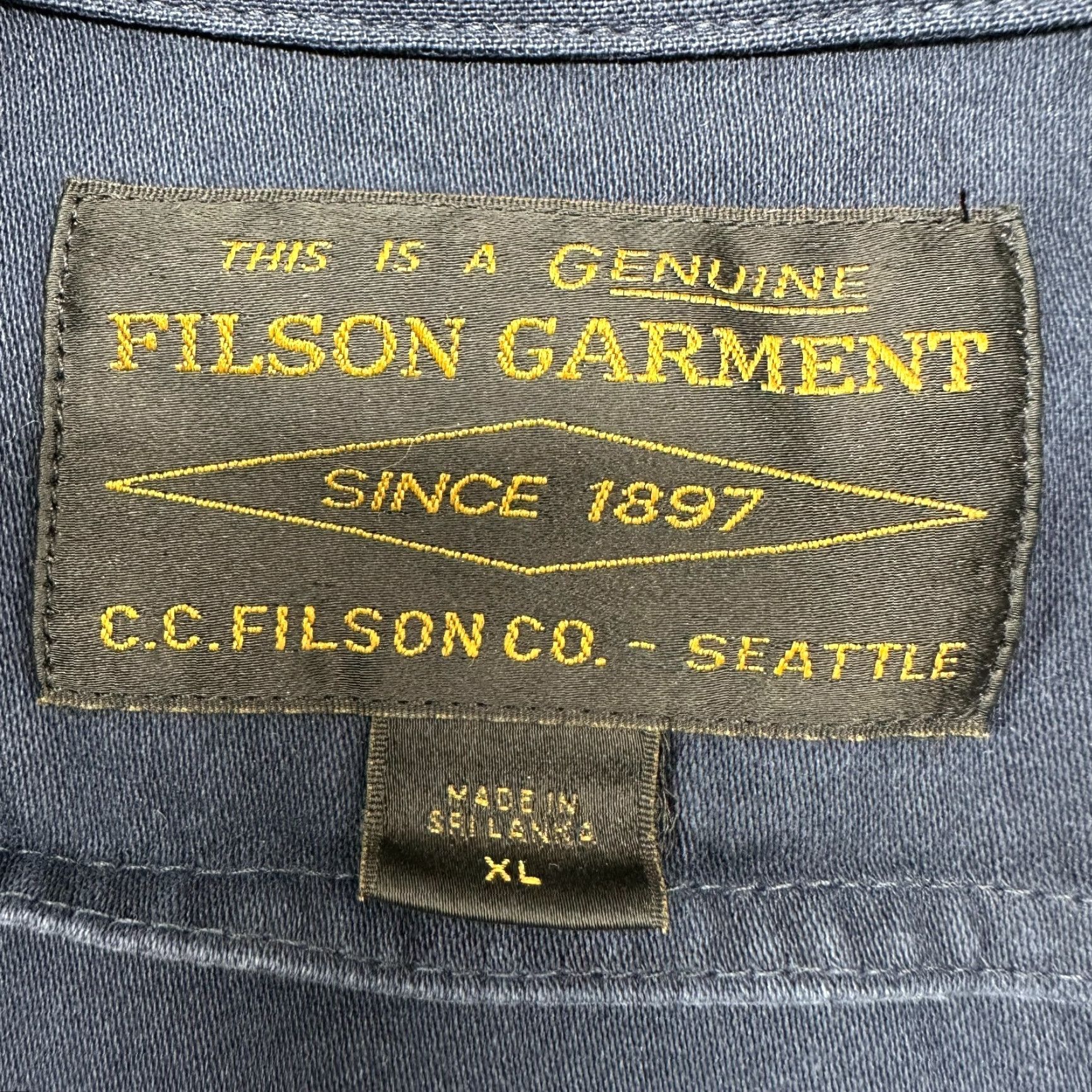 Filson Filson Jacket Mens XL Blue Navy Button Up Long Sleeve Shirt Field Jac Canvas Size US XL / EU 56 / 4 - 4 Thumbnail
