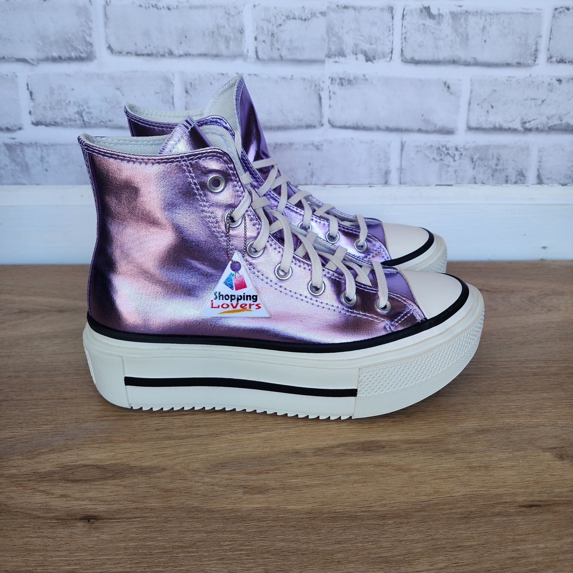 Converse ⭐Converse Chuck Taylor All Star Lift Double Stack Purple 10 Size US 10 / IT 40 - 12 Thumbnail
