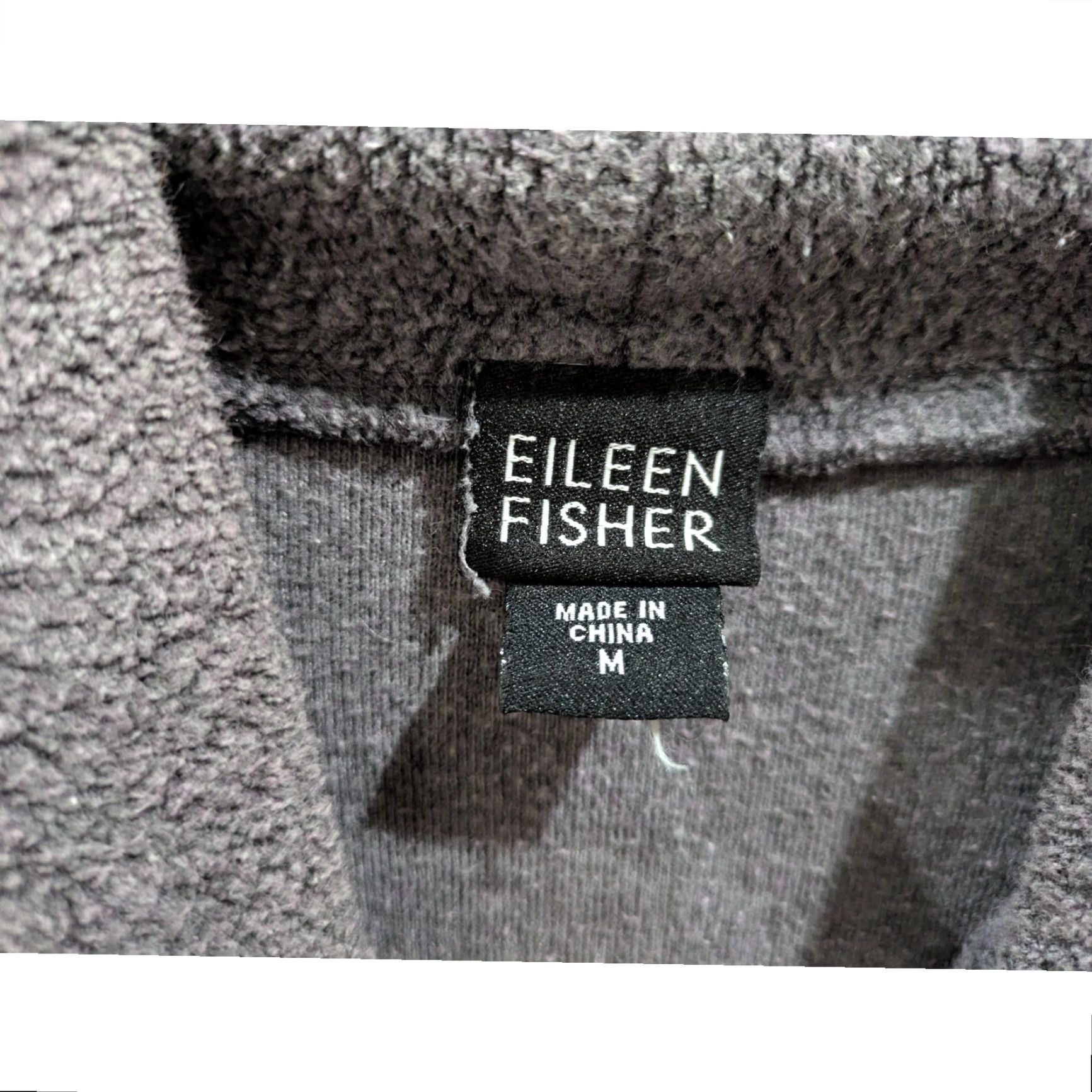 Eileen Fisher Eileen Fisher Sweater Pullover Womens Medium High Neck Pocket Soft Fleece Gray Size M / US 6-8 / IT 42-44 - 5 Thumbnail