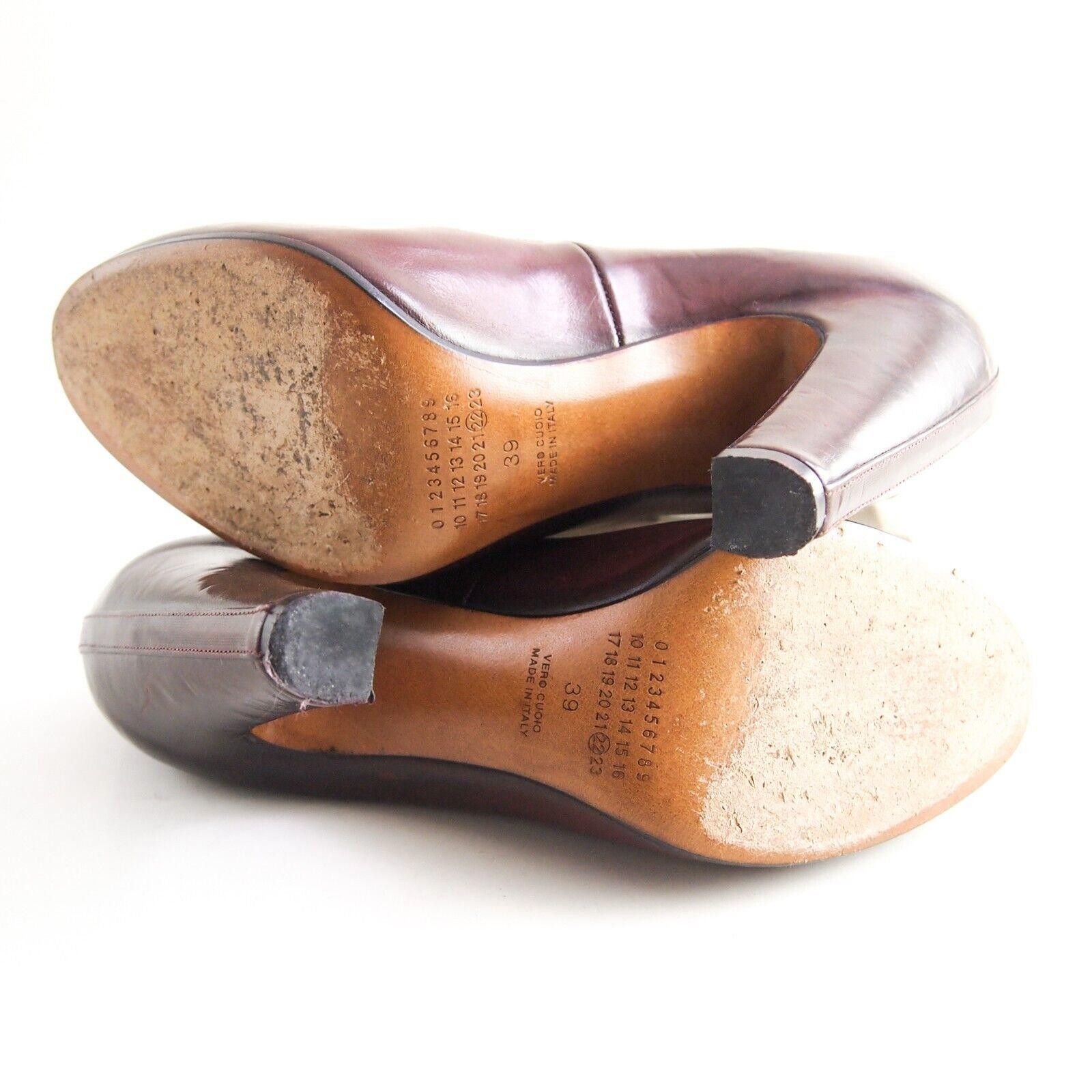 Maison Margiela Maison Margiela Pumps Burgundy Leather Size US 9 EU 39 Size US 9 / IT 39 - 8 Thumbnail