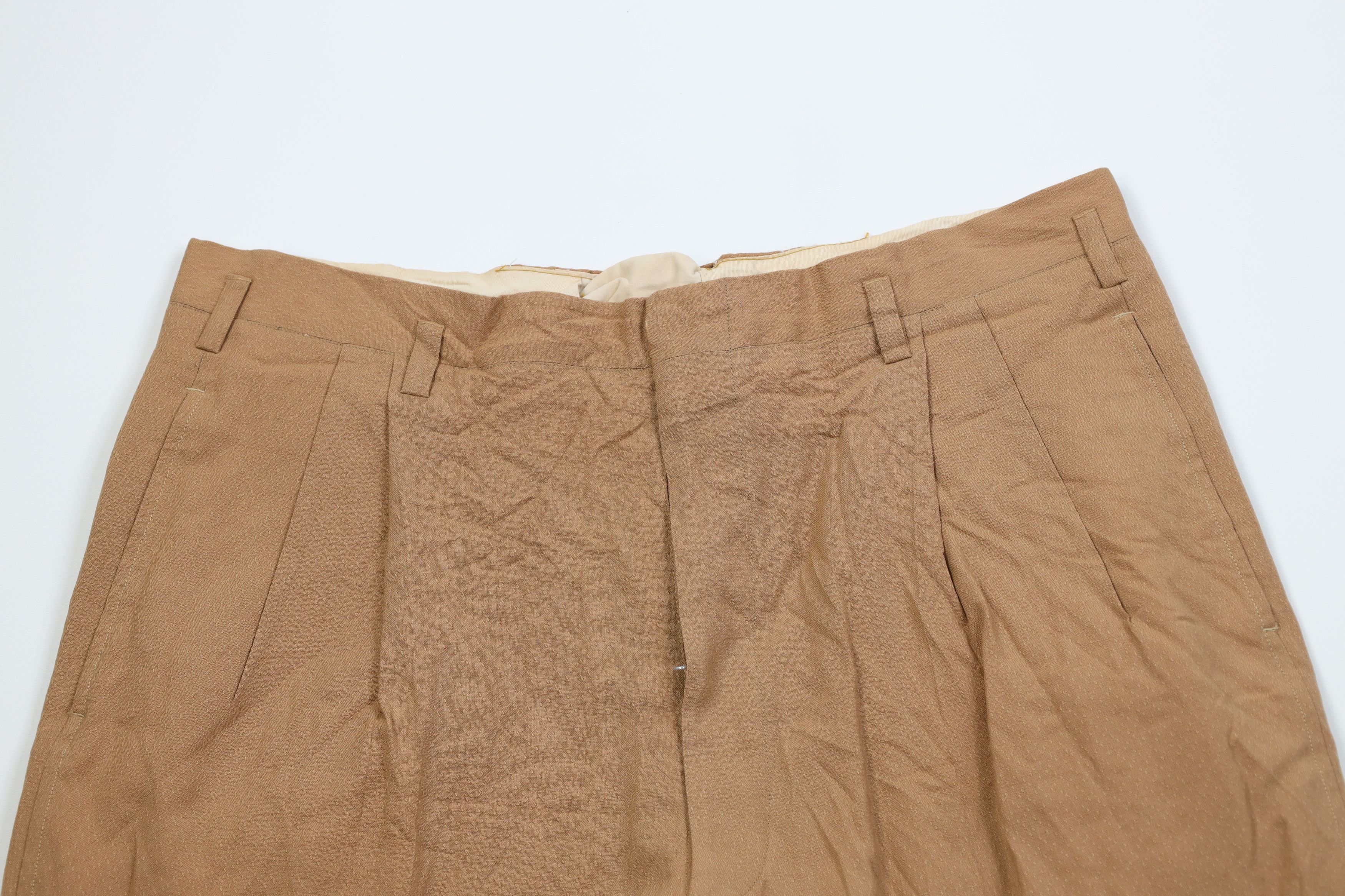 Vintage Vintage 50s Rockabilly Brocade Rayon Gabardine Chino Pants Size US 36 / EU 52 - 2 Thumbnail