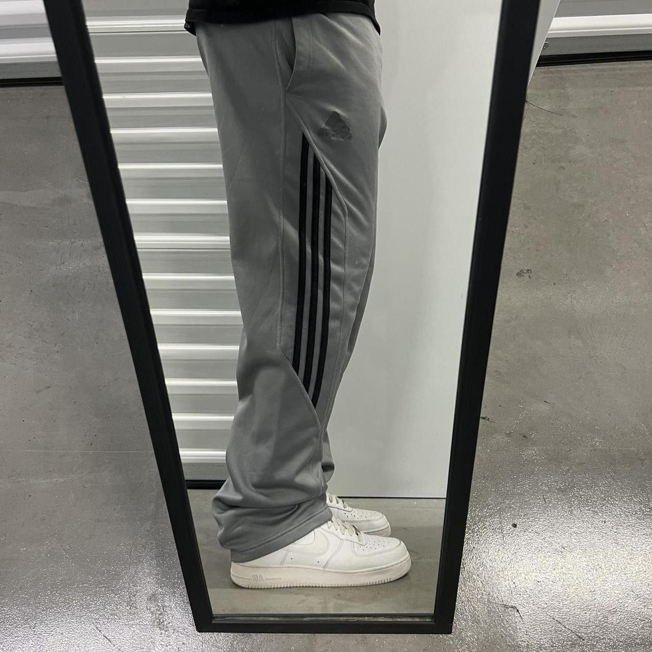 Adidas Vintage Y2K/2000s Baggy Grey Adidas Striped Trackpants! Size US 32 / EU 48 - 1 Thumbnail