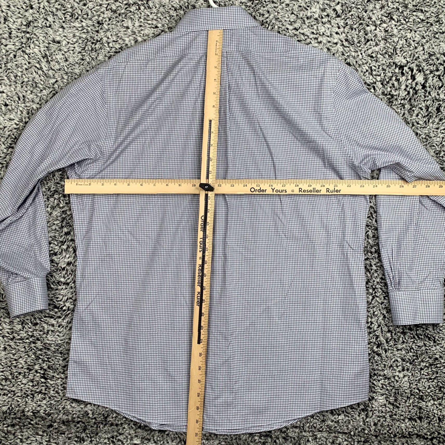 Brooks Brothers Brooks Brothers Regent Shirt Mens 16.5 Blue Check Supima Cotton Classic Business Size US XL / EU 56 / 4 - 4 Thumbnail