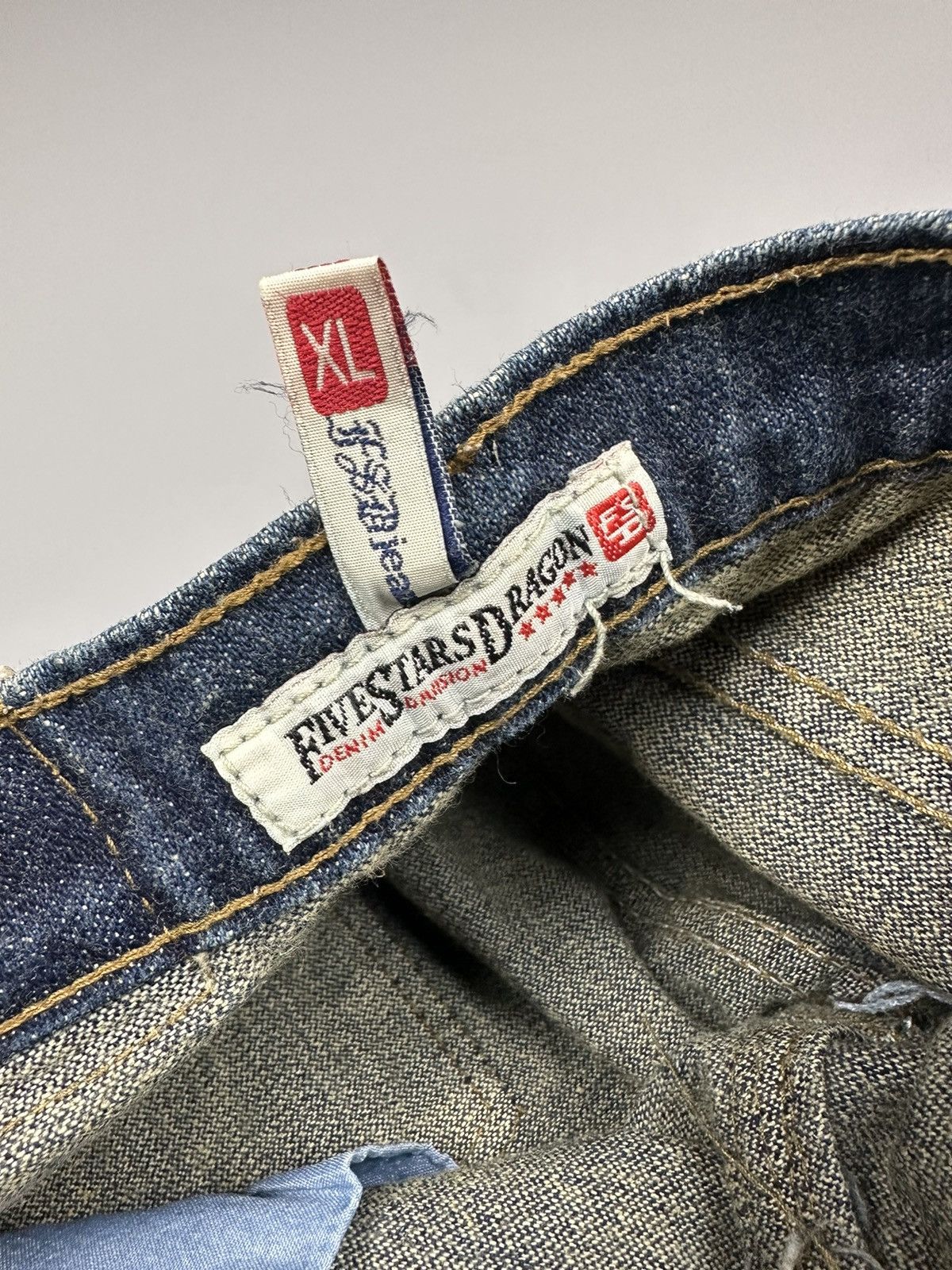 If Six Was Nine × Le Grande Bleu (L.G.B.) 🔥Sick Nice🔥Distressed Five Star Dragon Flared Jeans Size US 32 / EU 48 - 9 Thumbnail