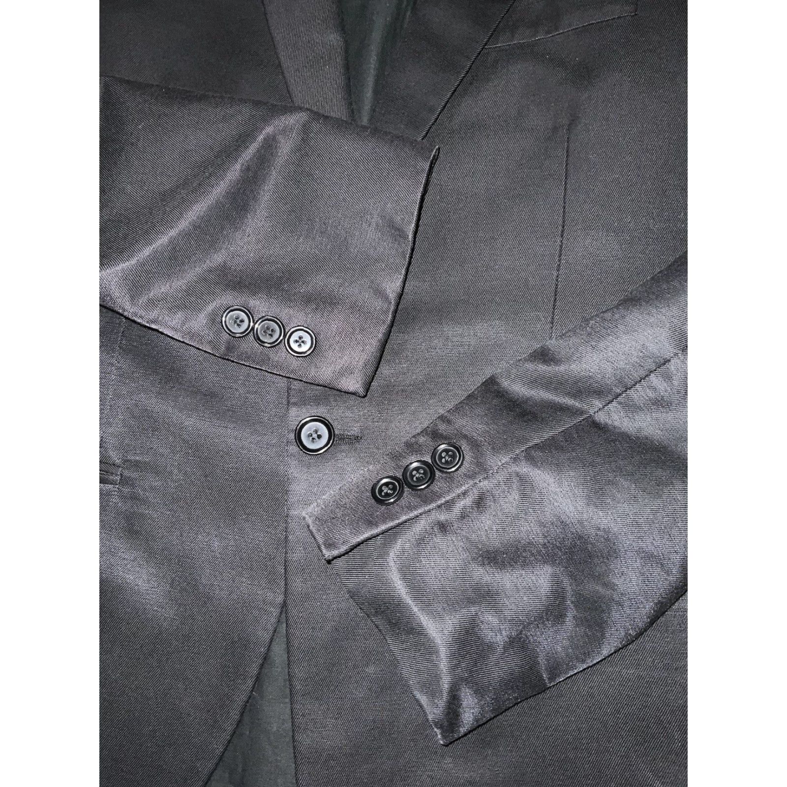 Petar Petrov VINTAGE Rare Petar Petrov One Button Blazer Jacket Sz.48M Blazer Mens Black Cotton Blend 40" Chest 27" Length 24.5" Sleeve Size 48R - 7 Thumbnail