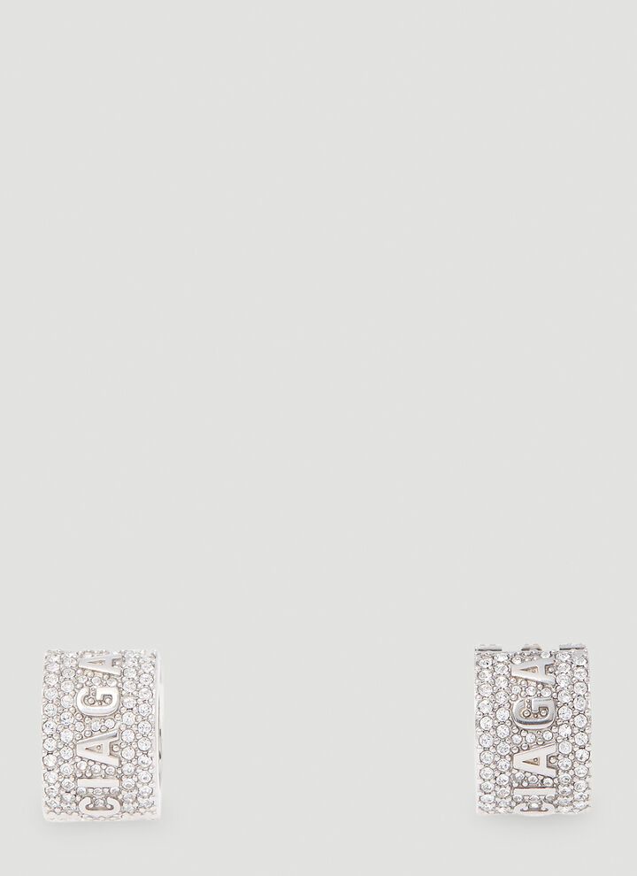 Balenciaga o1srvl11e1124 Size: OS / Logo Hoop Earring Earring Silver Size ONE SIZE - 2 Thumbnail
