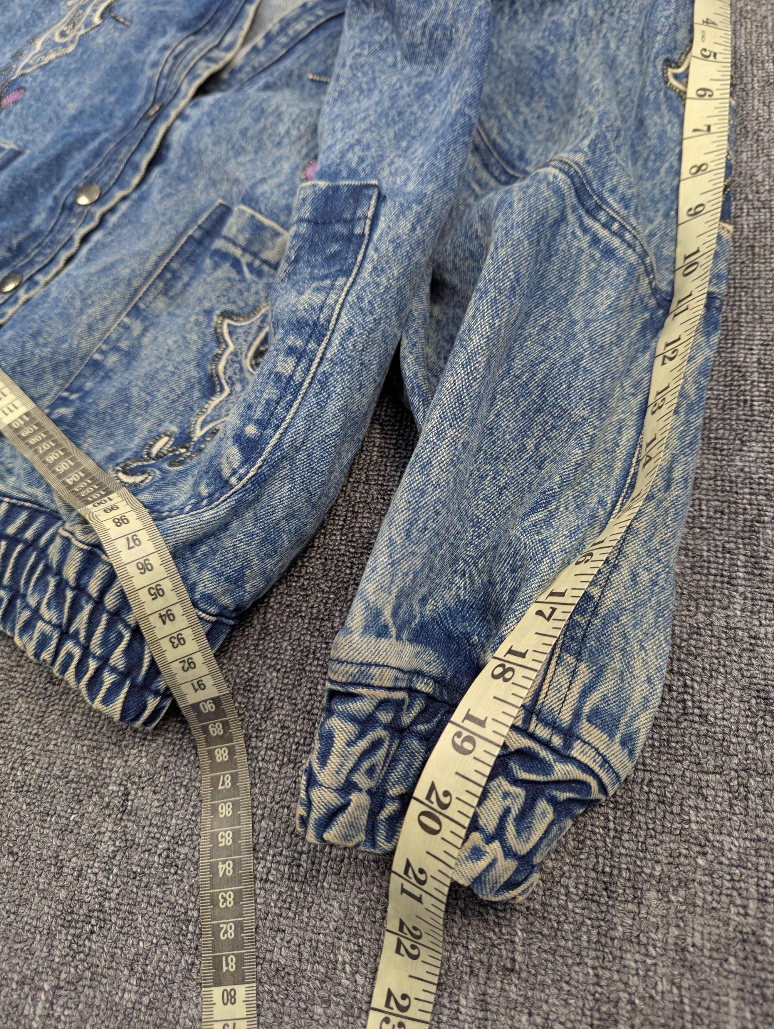 Vintage Corrose Cardigan Embroidery Denim Jacket