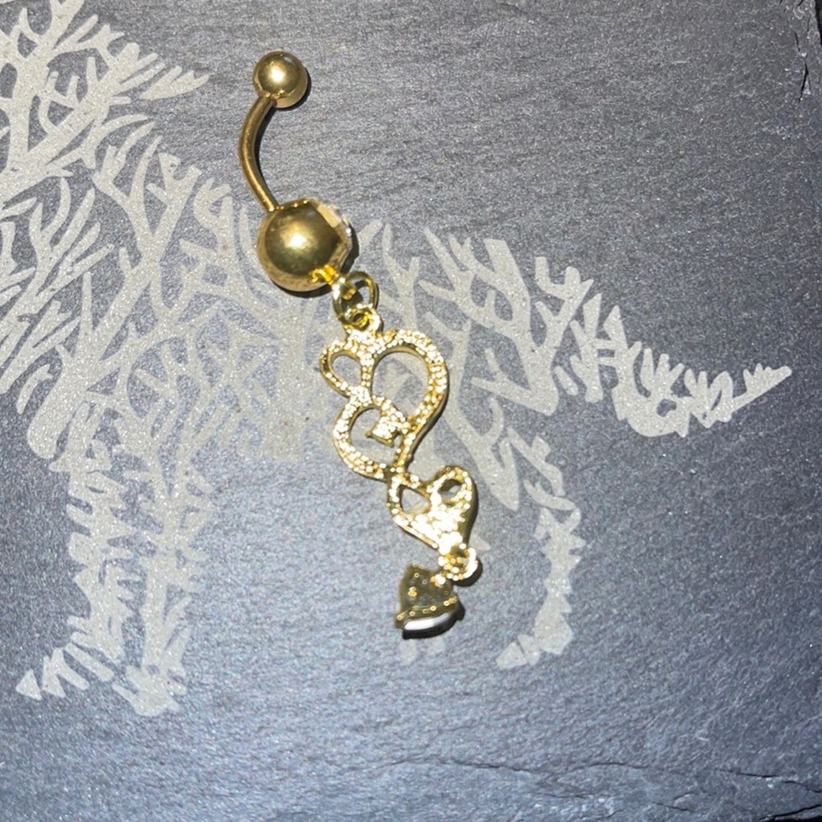 Other Stainless Steel Fancy Heart Belly Ring Size ONE SIZE - 2 Thumbnail