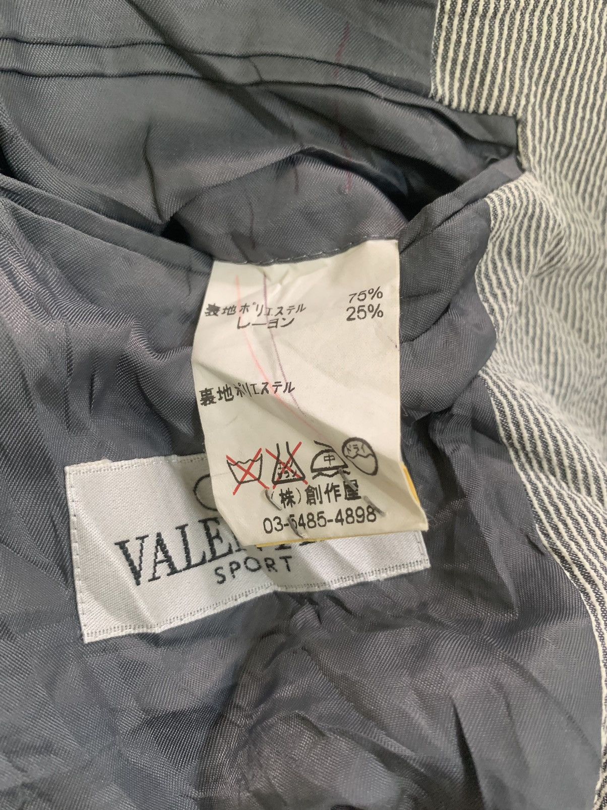 Valentino × Vintage VINTAGE VALENTINO SPORT COAT BLAZER LINEN STRIPED Size 38R - 5 Thumbnail