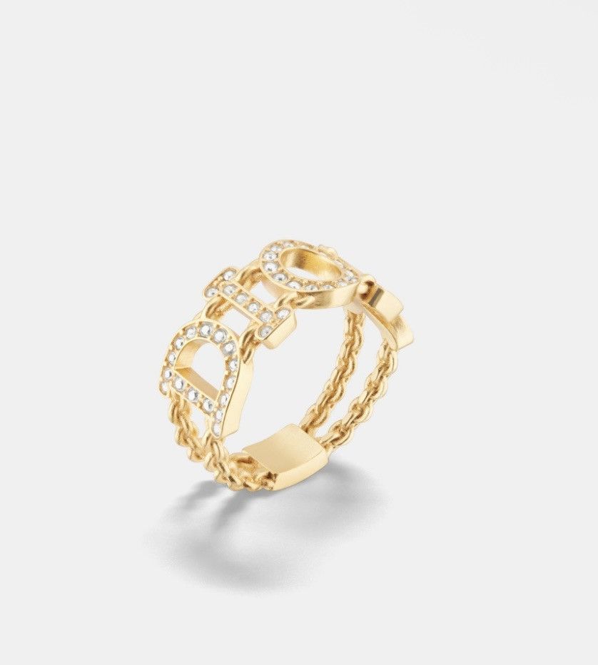 Dior Dior DIO(R)EVOLUTION RING Gold-Finish Metal and Silver-Tone Size ONE SIZE - 7 Thumbnail