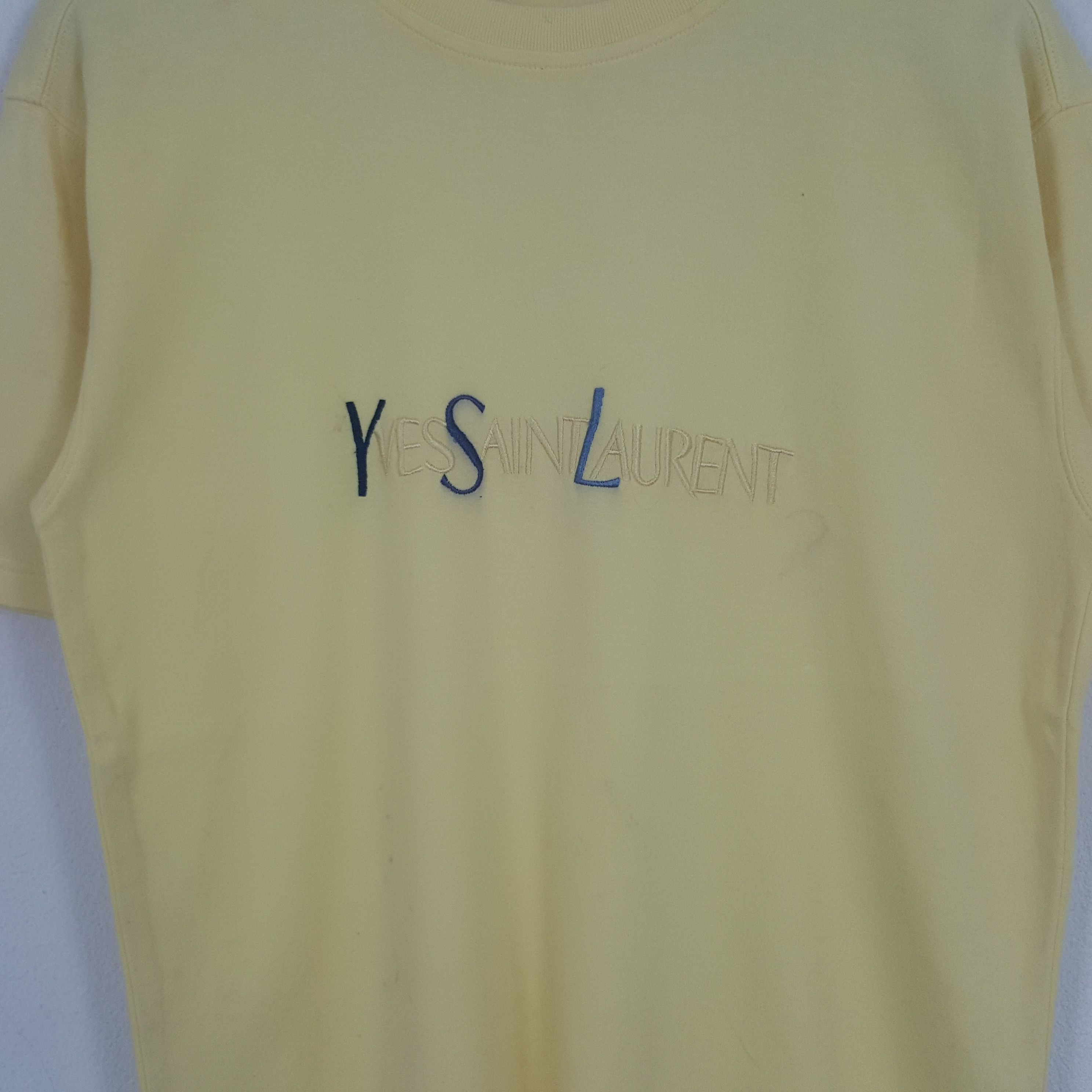 Vintage × Yves Saint Laurent Vintage Yves Saint Laurent YSL Italian Brand Tshirt Size US M / EU 48-50 / 2 - 2 Thumbnail