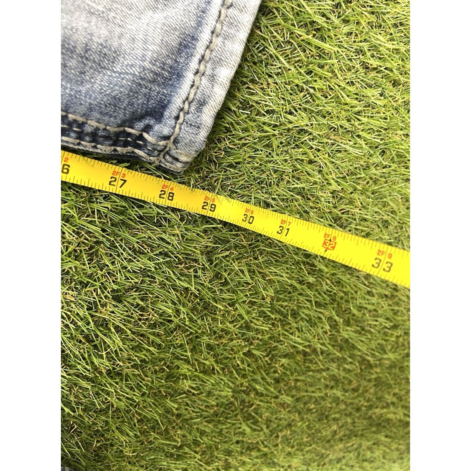 Vintage Rock Revival Jeans Mens 30 Straight Leg 5-Pocket Distressed Grunge Denim Blue Size US 30 / EU 46 - 5 Thumbnail