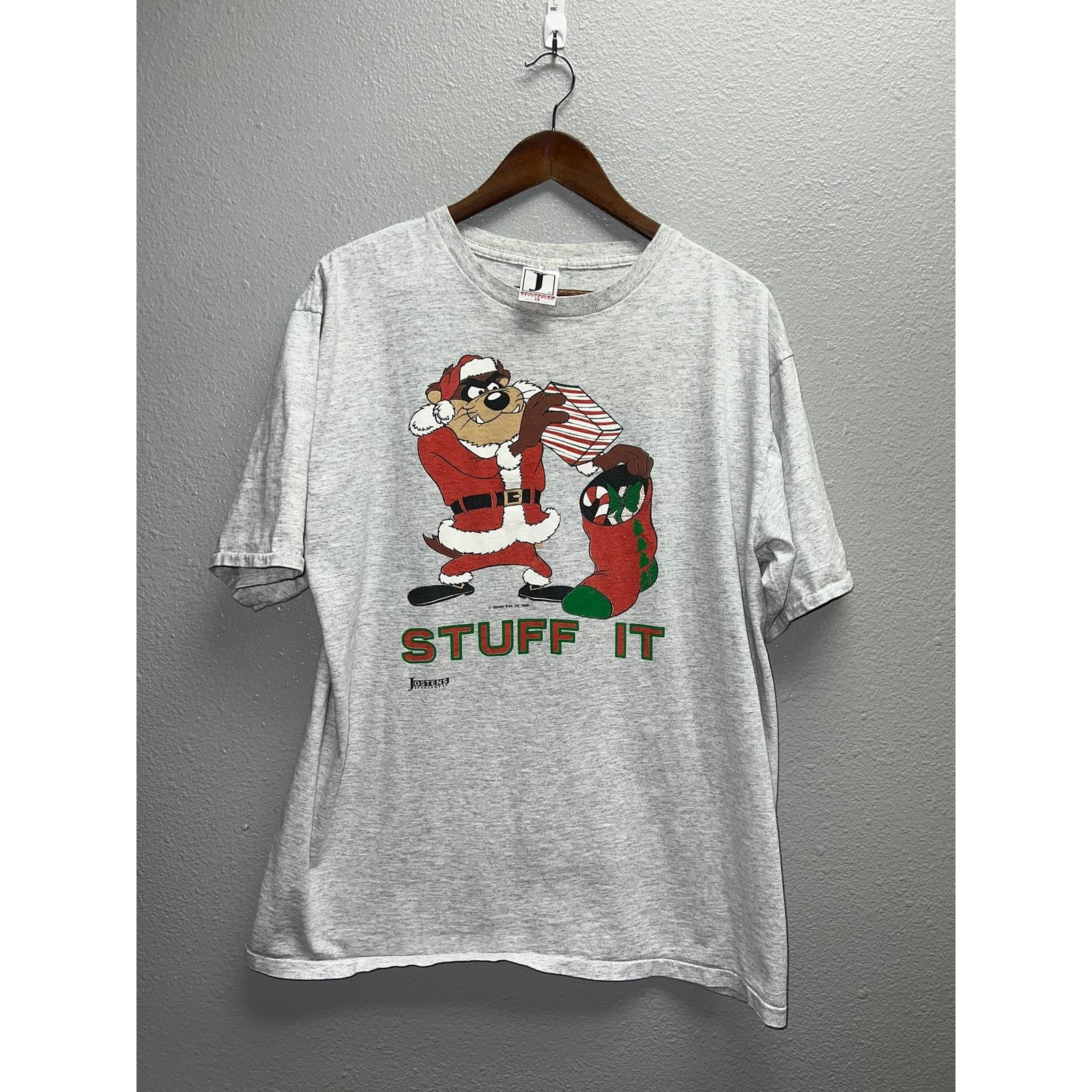 Vintage Vintage Taz Christmas Shirt Looney Tunes Jostens Cartoon 90s Size US L / EU 52-54 / 3 - 1 Thumbnail