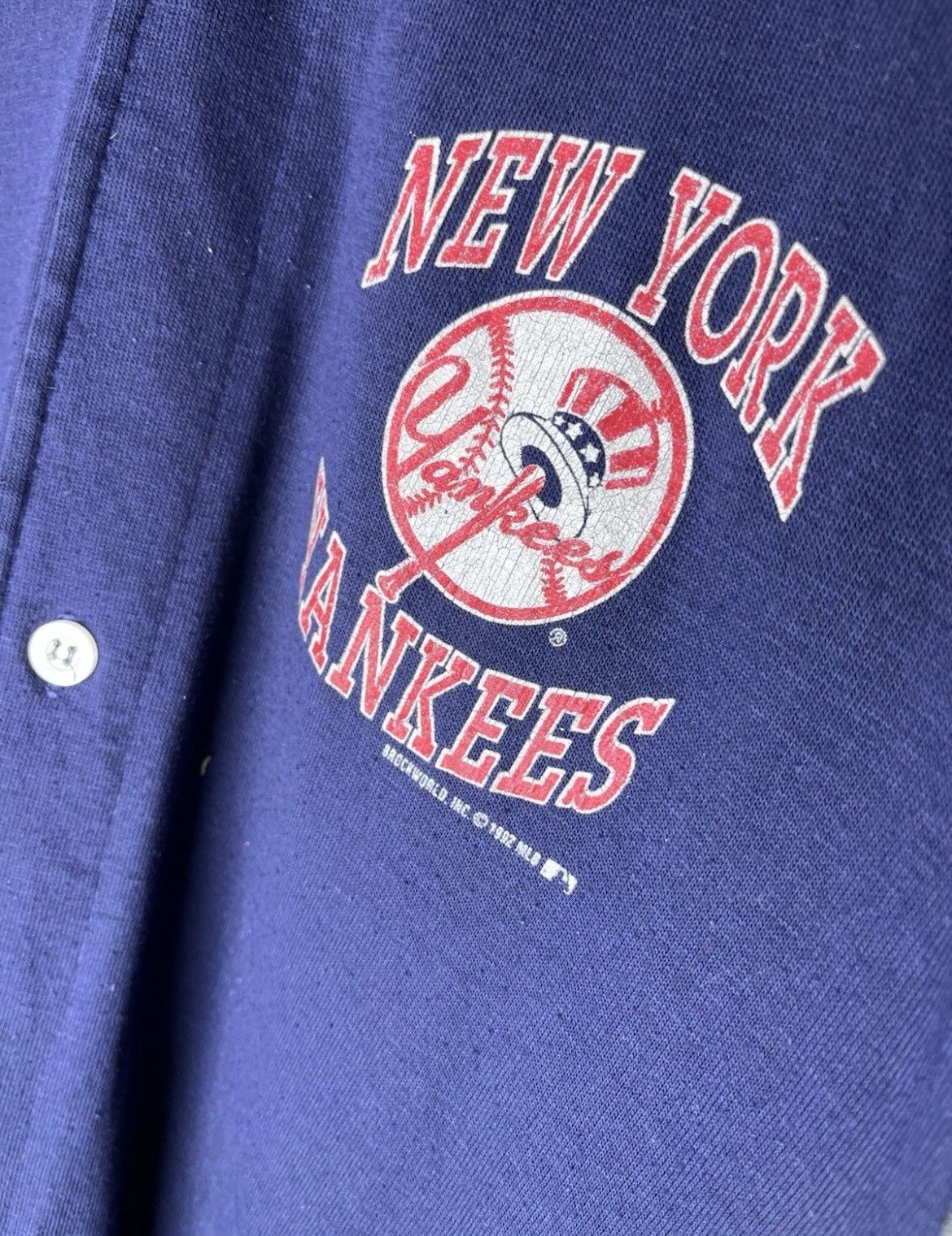 Vintage Vintage men’s t-shirt New York Yankees size L 1992 made 🇺🇸 Size US L / EU 52-54 / 3 - 12 Thumbnail