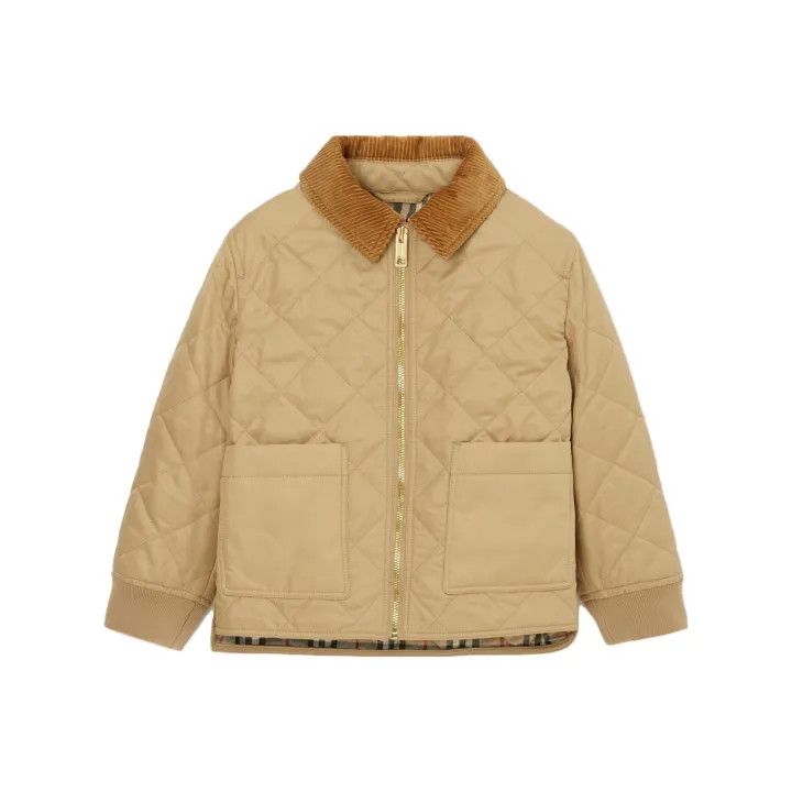Burberry Burberry Quilted Jacket with Corduroy Collar 0079 Size XL / US 12-14 / IT 48-50 - 1 Thumbnail