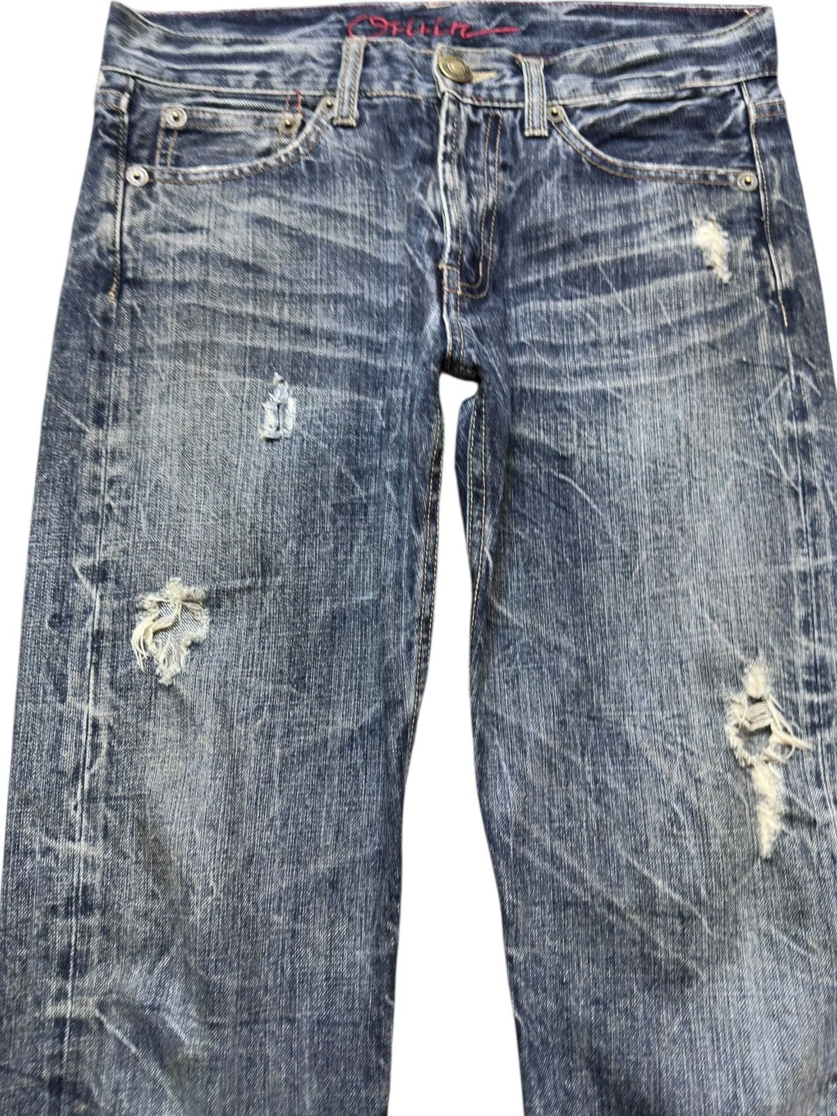 Hysteric Glamour Vintage Oririn Curve Leg Grunge Ripped Denim Size US 30 / EU 46 - 2 Thumbnail