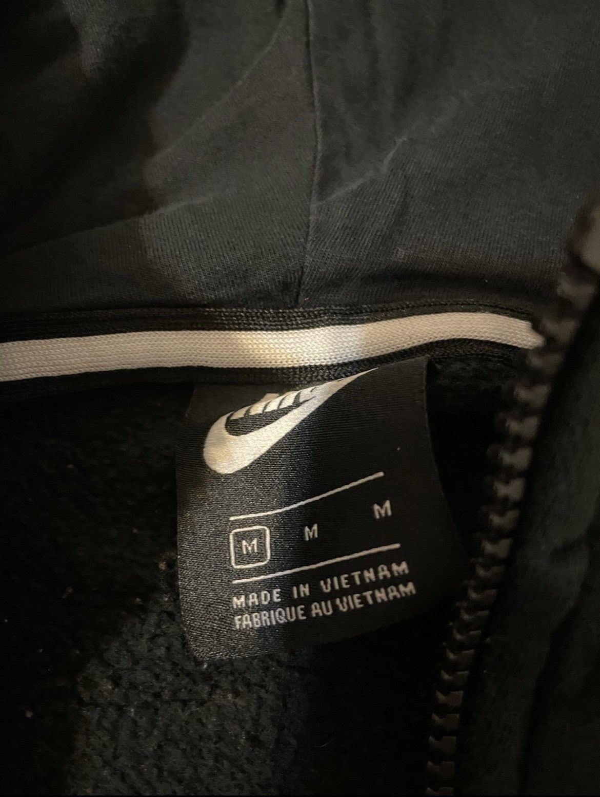 Adidas × Nike Nike Air Sportswear Zip up Hoodie Fleece Black/White Medium Size US M / EU 48-50 / 2 - 4 Thumbnail