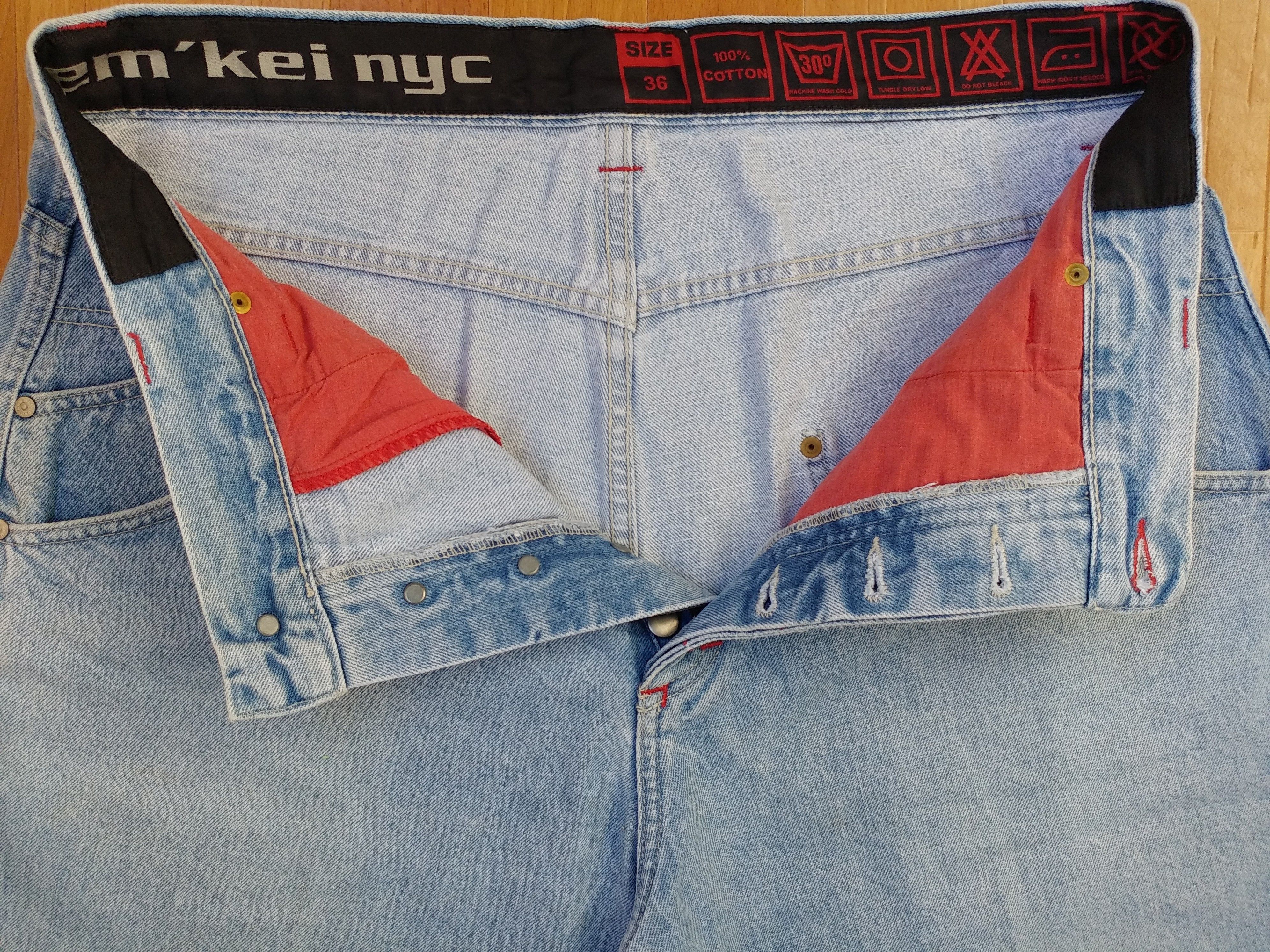 Aem'kei Aem'Kei jeans shorts, vintage Aem Kei hip hop pants, 90s 36 Size US 36 / EU 52 - 10 Thumbnail