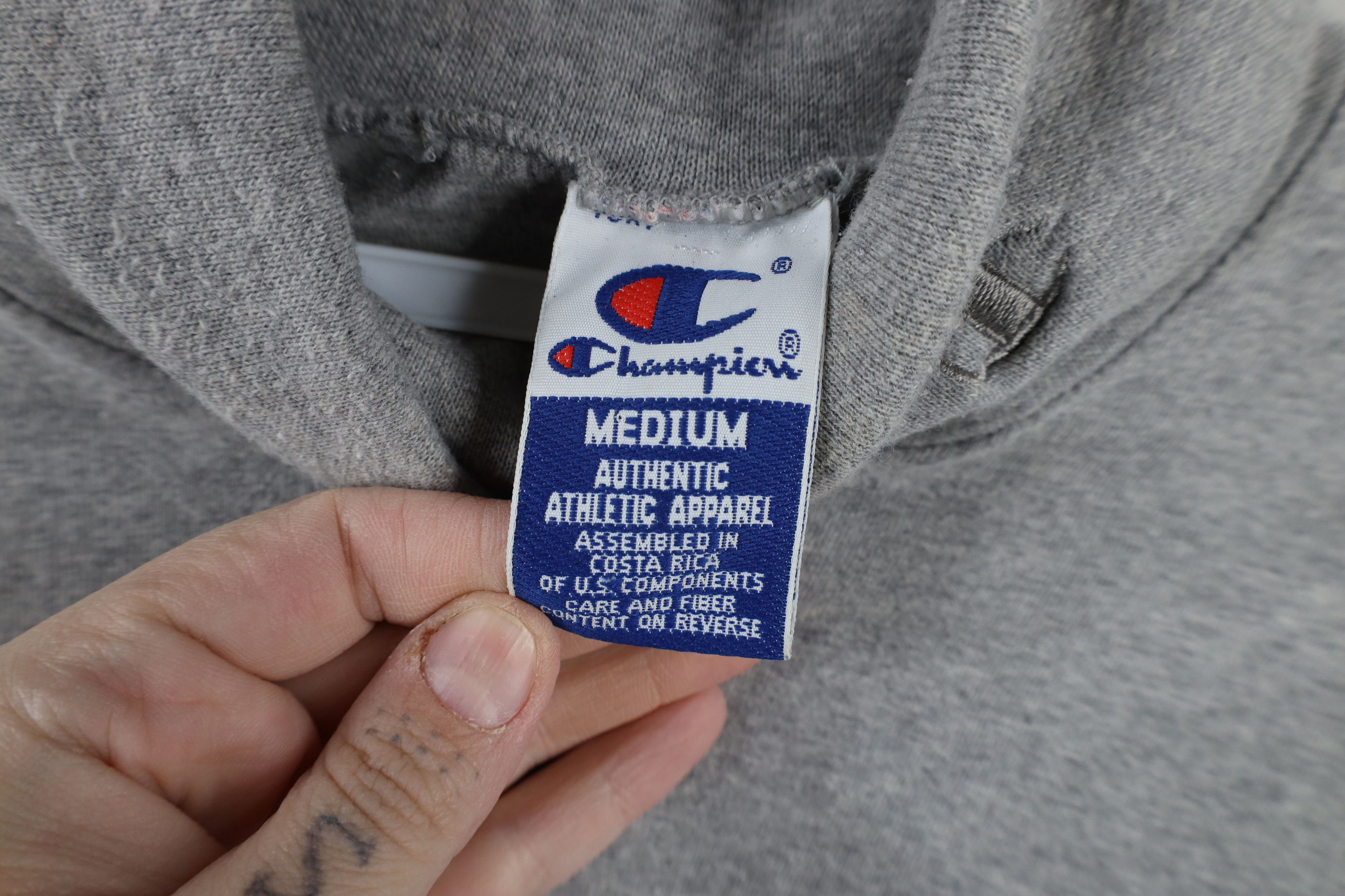 Champion × Vintage Vintage 90s Champion Logo Long Sleeve Turtleneck T-Shirt Size US M / EU 48-50 / 2 - 7 Thumbnail