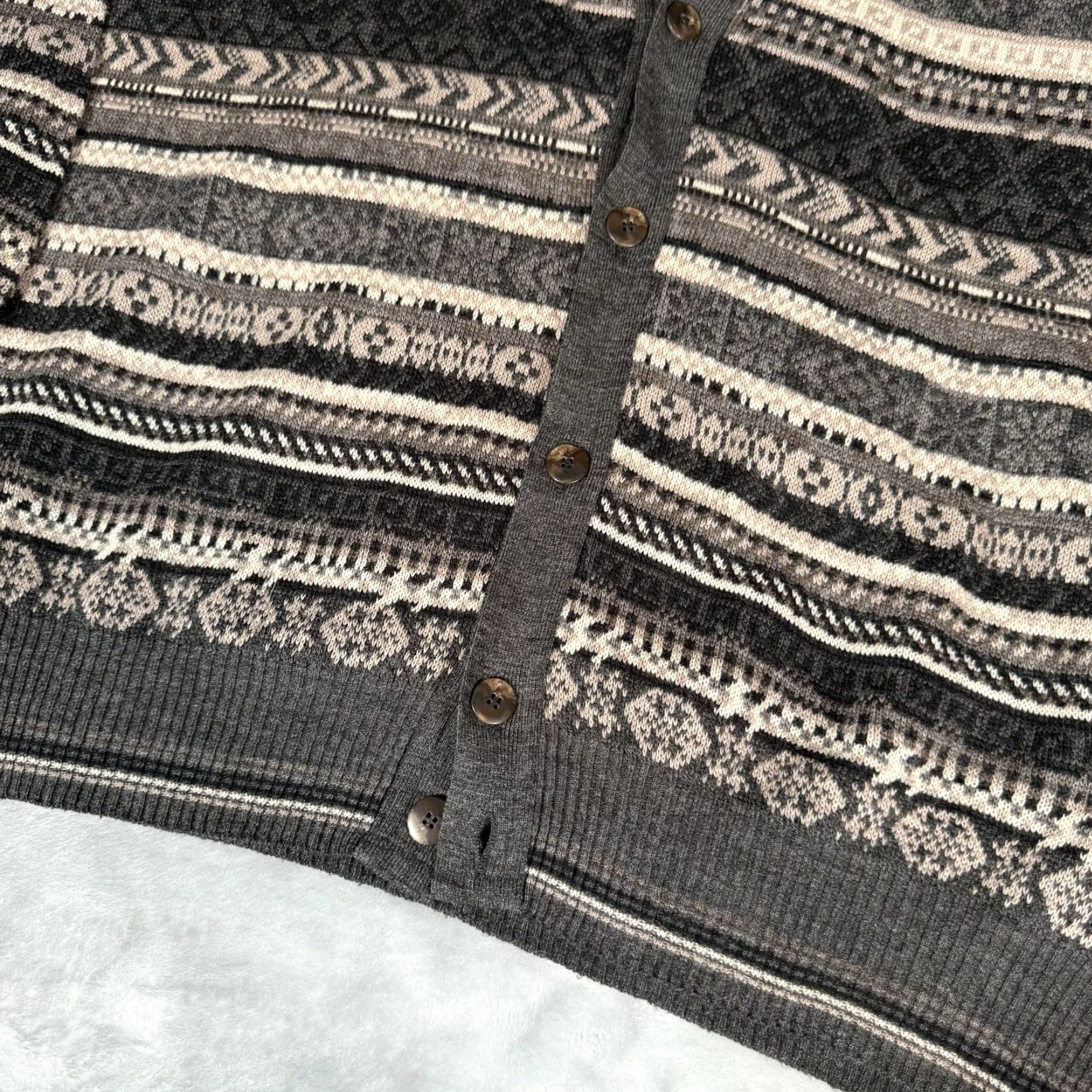 Vintage VINTAGE Florence Tricot Cardigan Sweater Mens XL Tall Wool Acrylic Italy Size US XL / EU 56 / 4 - 2 Thumbnail