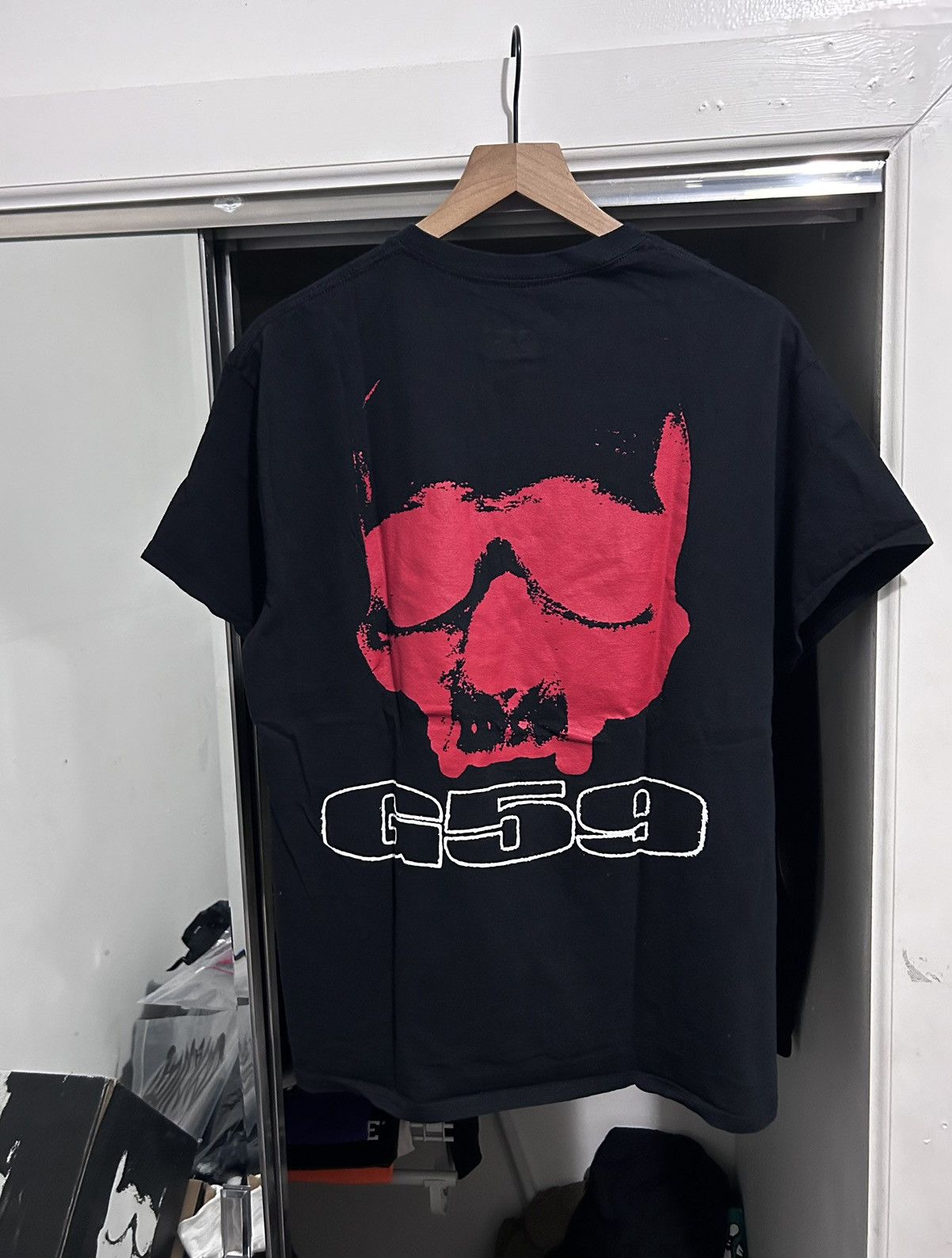 image of G59 Records x Pouya Uicideboy Merch Suicideboys 2022 Skull Tour Tee in Black, Men's (Size Large)