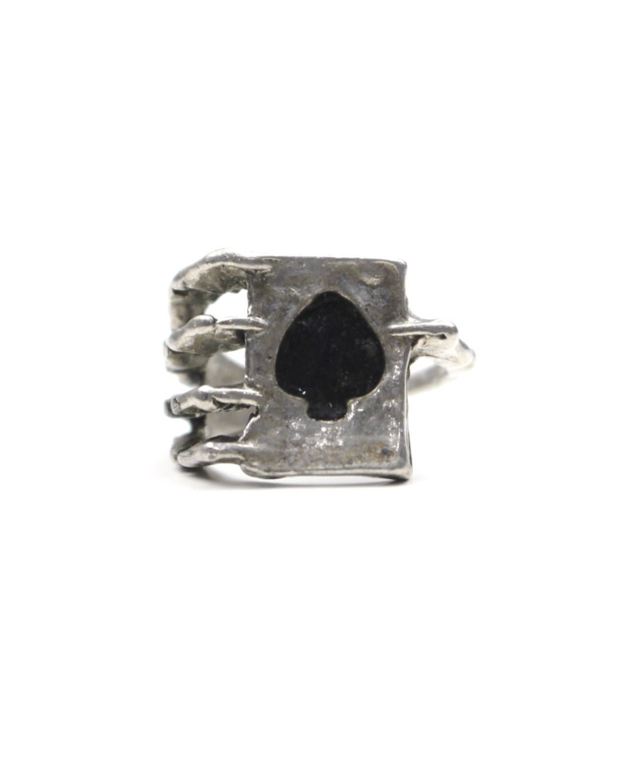 Japanese Brand 2000S JAPANESE MADE ♠ SKELETON HAND SPADE RING Size ONE SIZE - 1 Thumbnail