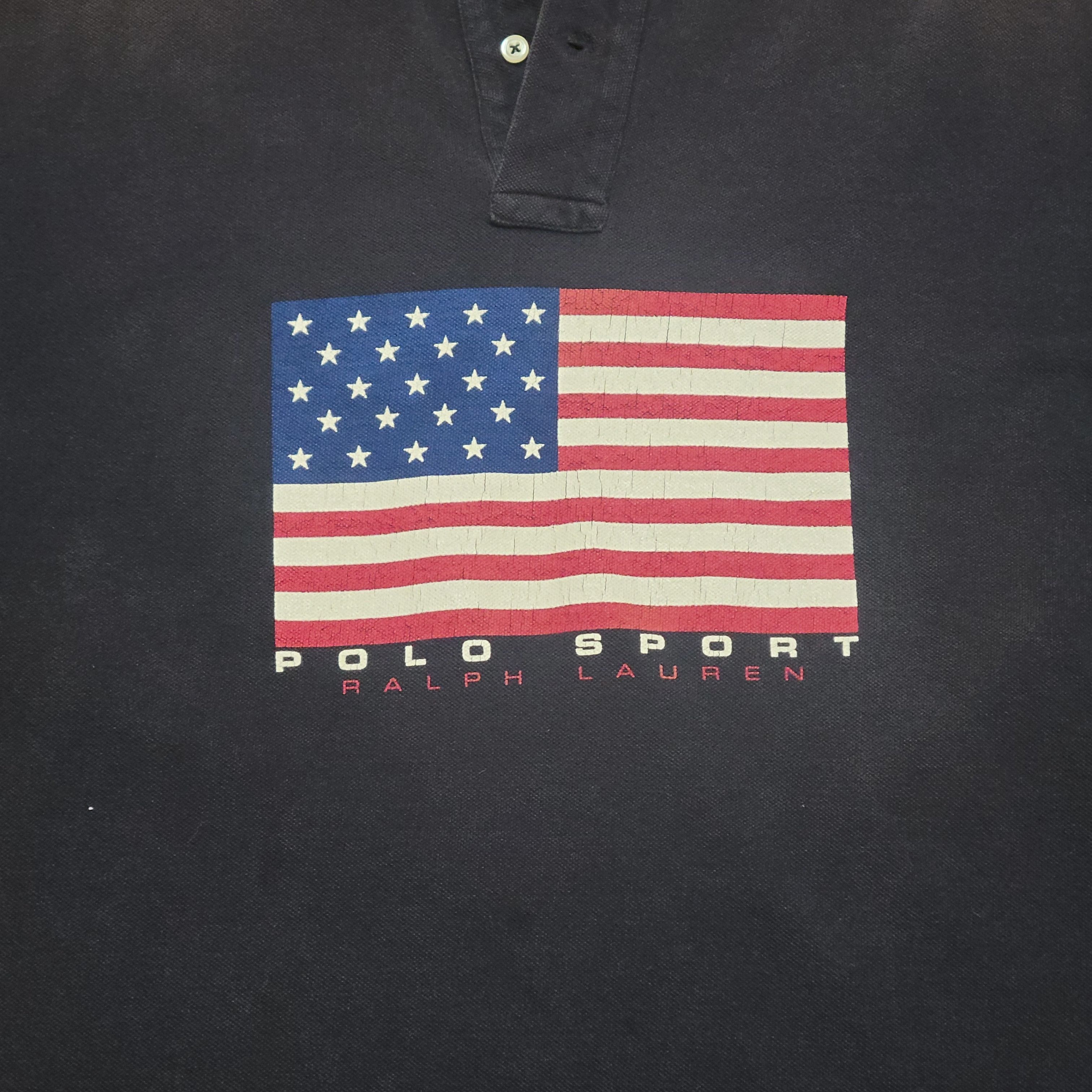 Polo Ralph Lauren Vintage Polo Sport Ralph Lauren USA flag Polo shirt. Size US XL / EU 56 / 4 - 2 Thumbnail