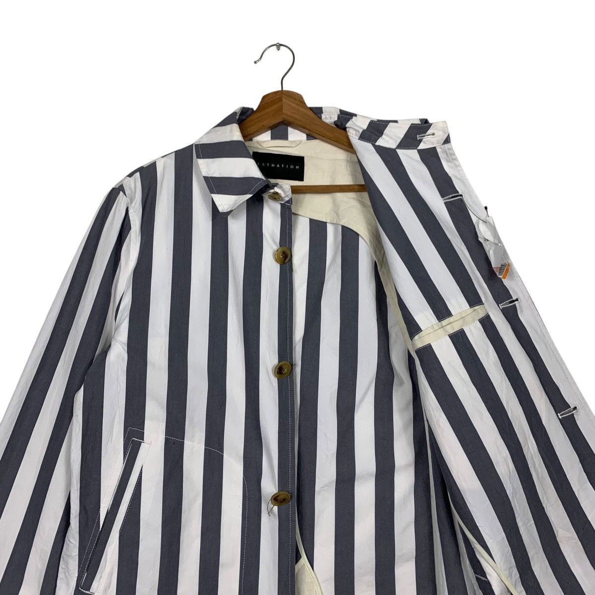 Japanese Brand ESTNATION Made in Japan Striped Button Shirt #2361-C106 Size US M / EU 48-50 / 2 - 10 Thumbnail