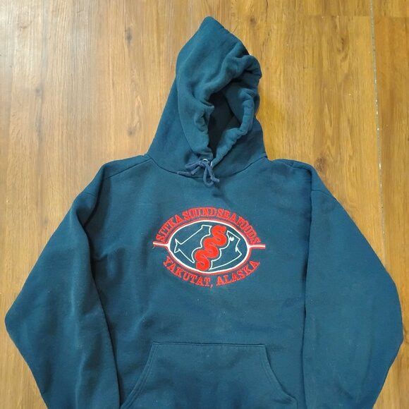 Other Vintage Sitka Sound Seafoods Alaska Hoodie Sweatshirt Size US L / EU 52-54 / 3 - 2 Thumbnail