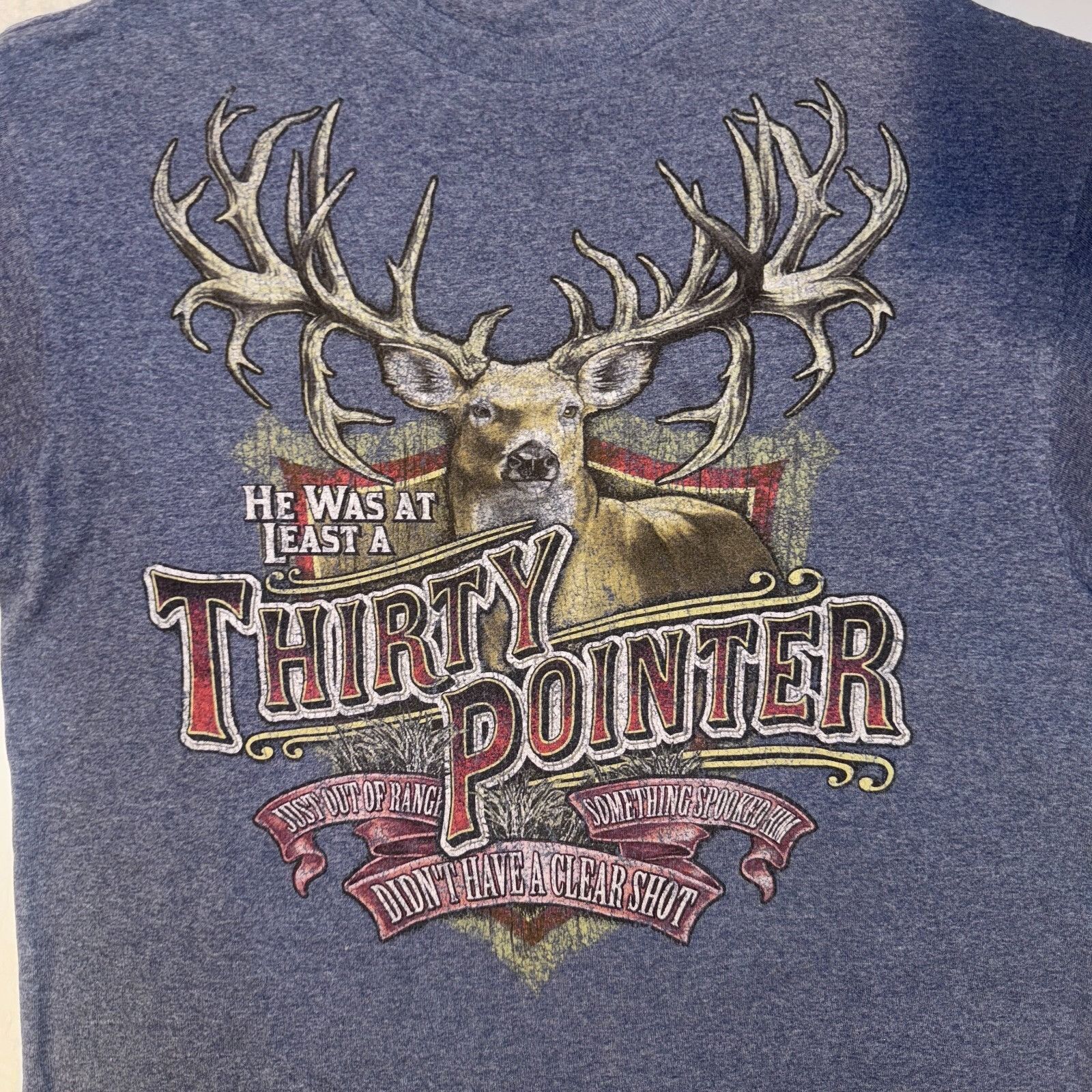 Gildan He Was At Least A Thirty Pointer Funny Redneck Hunting Humor Size US XXL / EU 58 / 5 - 2 Thumbnail