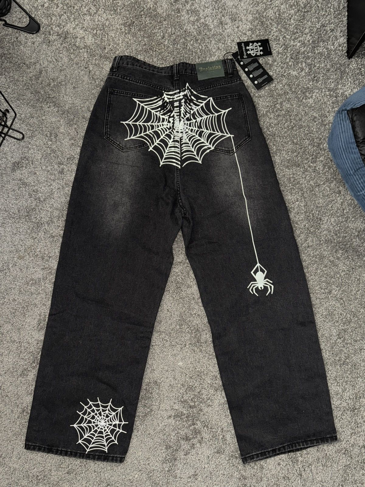 Japanese Brand × Vintage black baggy denim Spider 🕷️ jeans Size US 30 / EU 46 - 2 Thumbnail