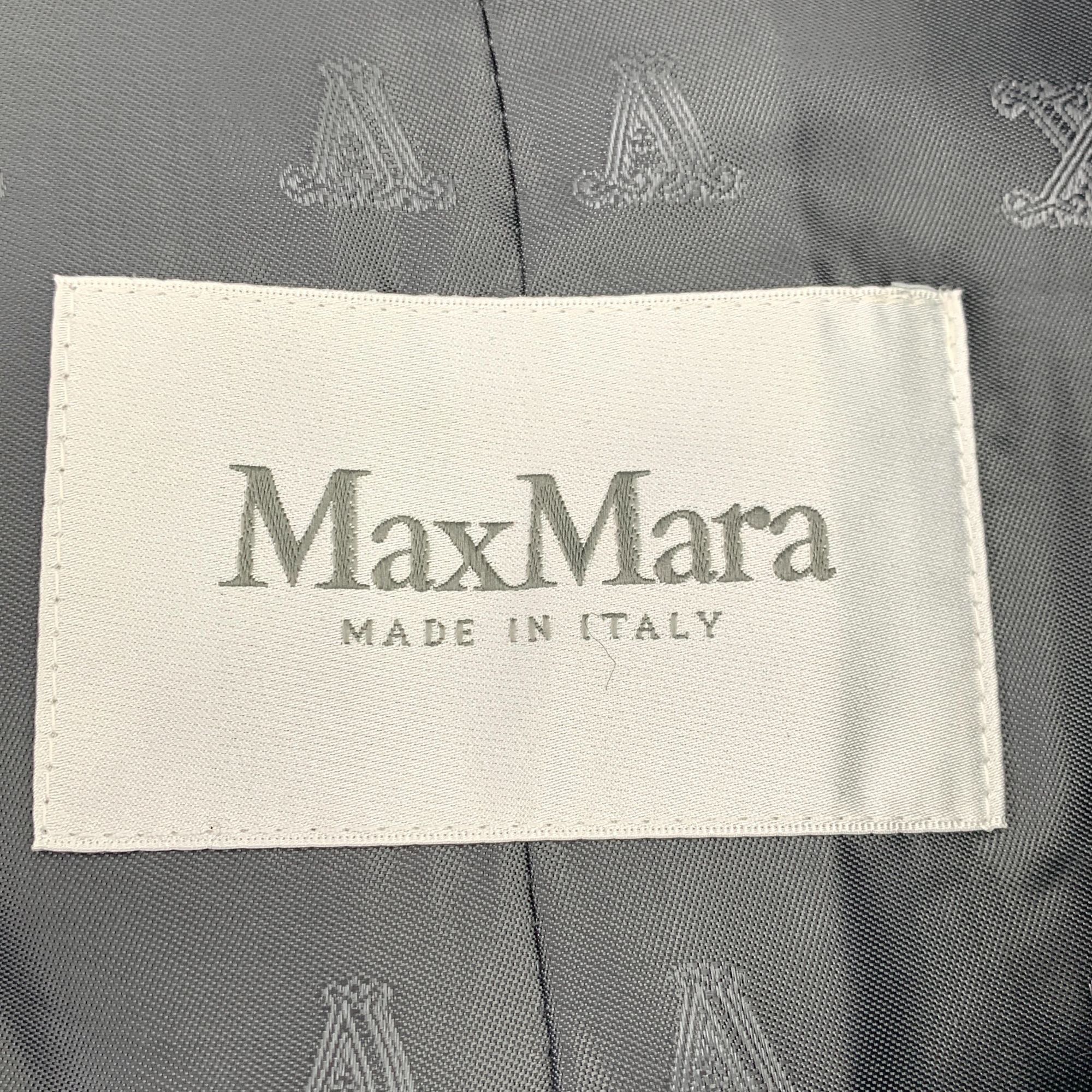 Max Mara Maxmara Teddy Wool-Blend Short Coat Jacket Dark Grey Size 38 Size XS / US 0-2 / IT 36-38 - 2 Thumbnail