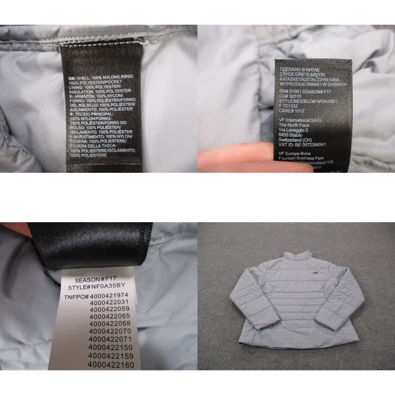 The North Face The North Face Jacket Womens XL Gray Nylon Puffer Pullover Outdoor Camping Quilted Size XL / US 12-14 / IT 48-50 - 8 Thumbnail