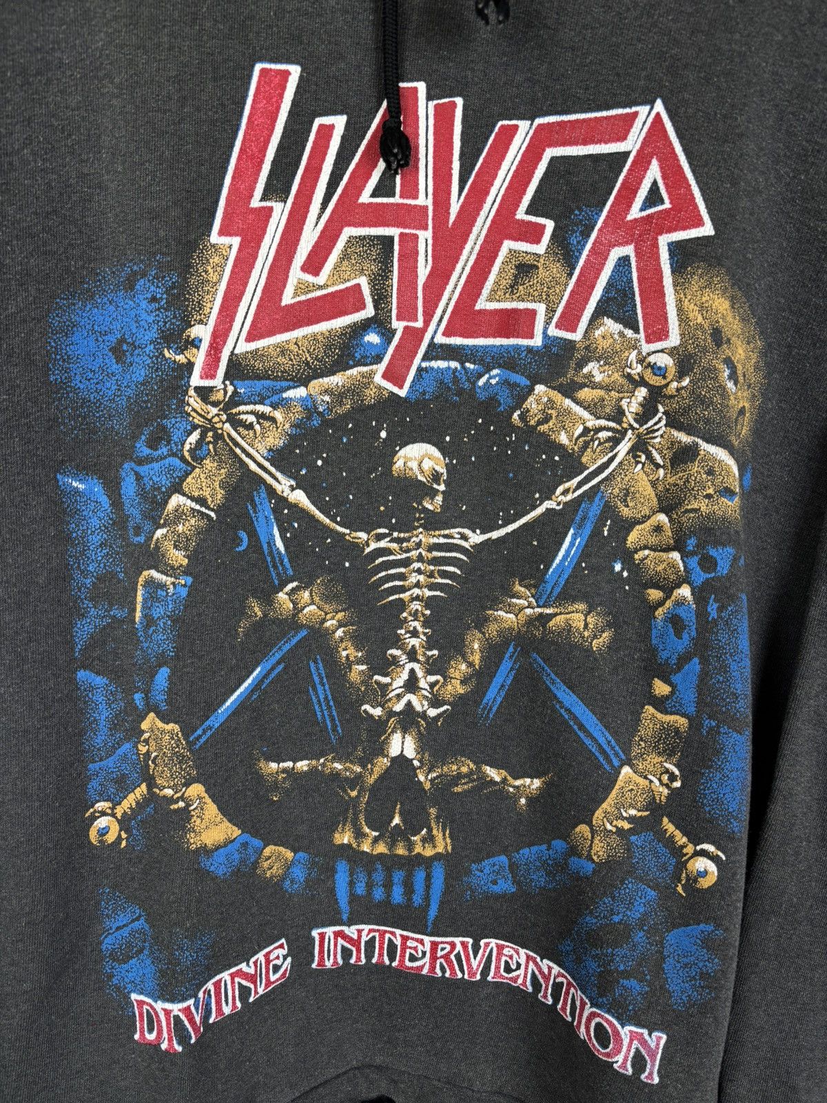 Band Tees 90s Slayer Divine Intervention 1994 Metal Band Hoodie ~M Size US M / EU 48-50 / 2 - 2 Thumbnail
