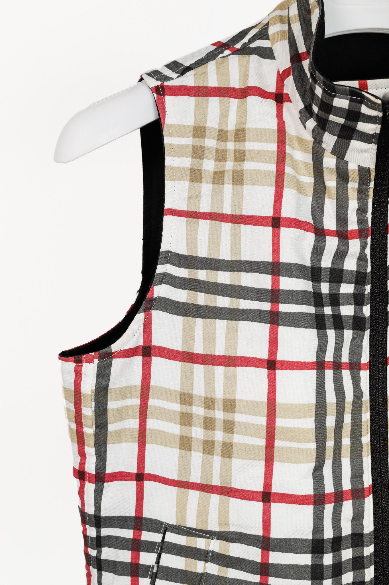 Burberry Buberry Reversible Black & White-Check Cotton Vest Size M / US 6-8 / IT 42-44 - 12 Thumbnail