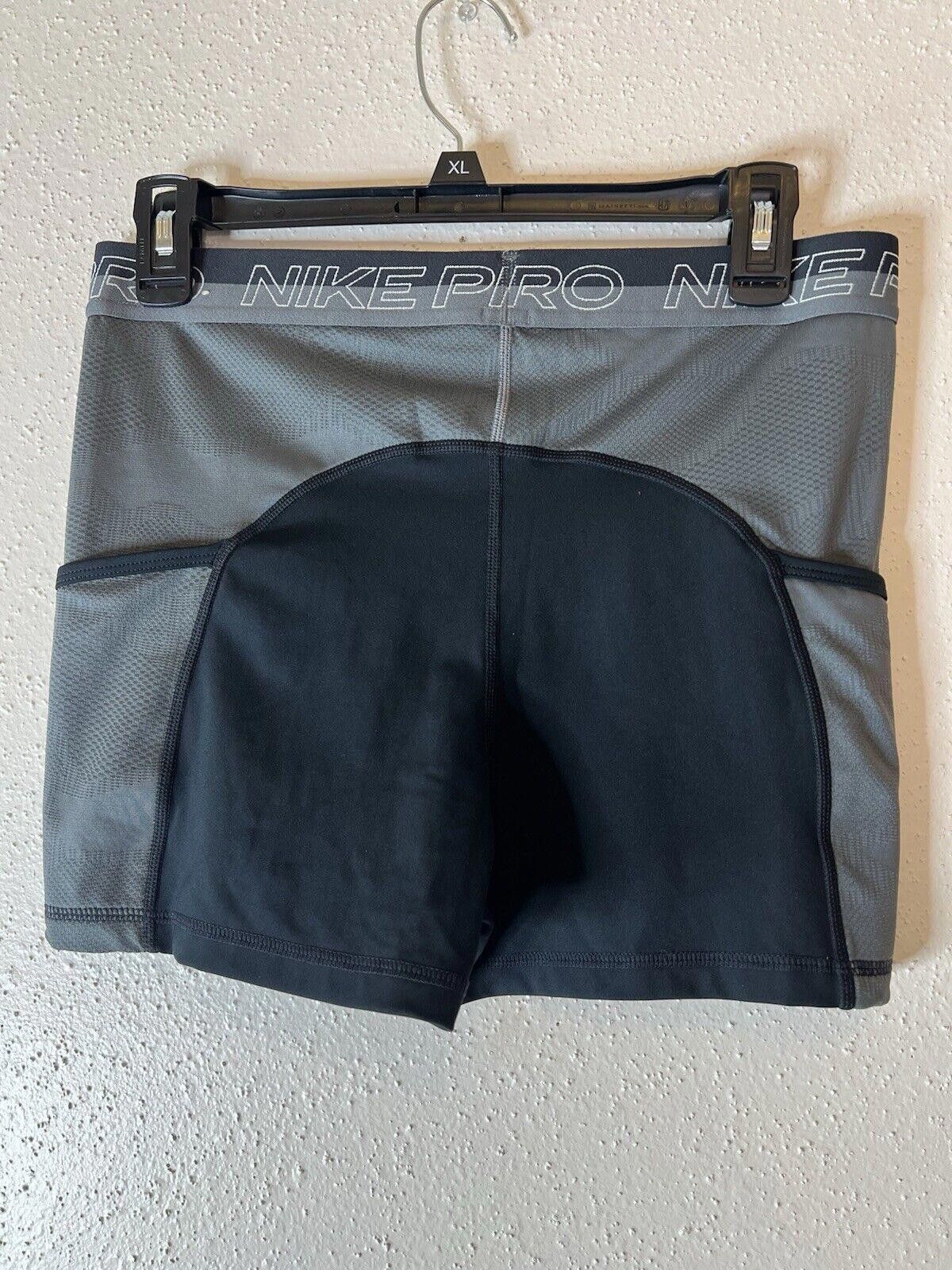 Nike Nike Pro Shorts Dri Fit Gray Compression Pockets Flaws Size 36" / US 14 / IT 50 - 2 Thumbnail
