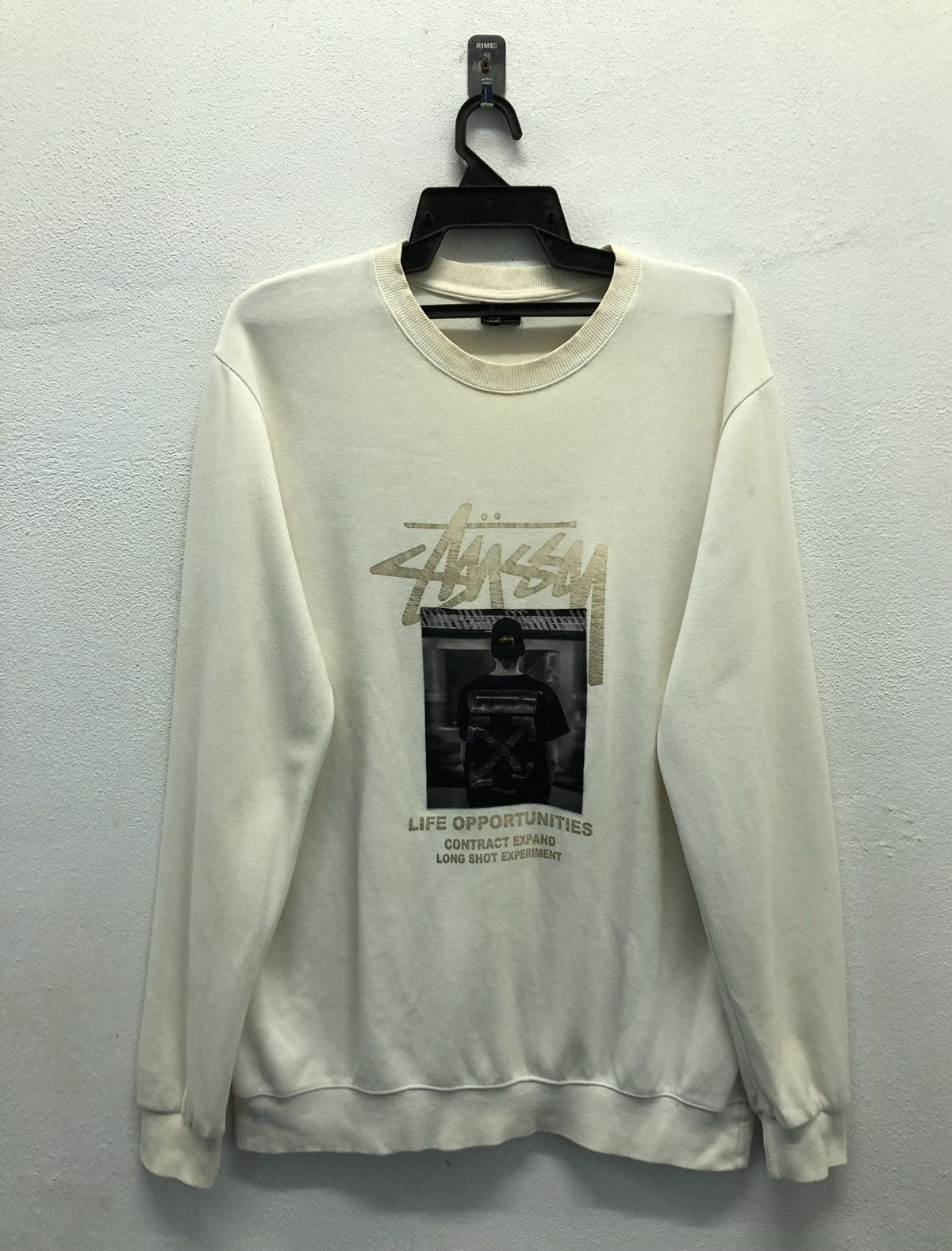 Stussy Vintage Stüssy Life Opportunities Graphic Sweatshirt – White Size US L / EU 52-54 / 3 - 1 Thumbnail