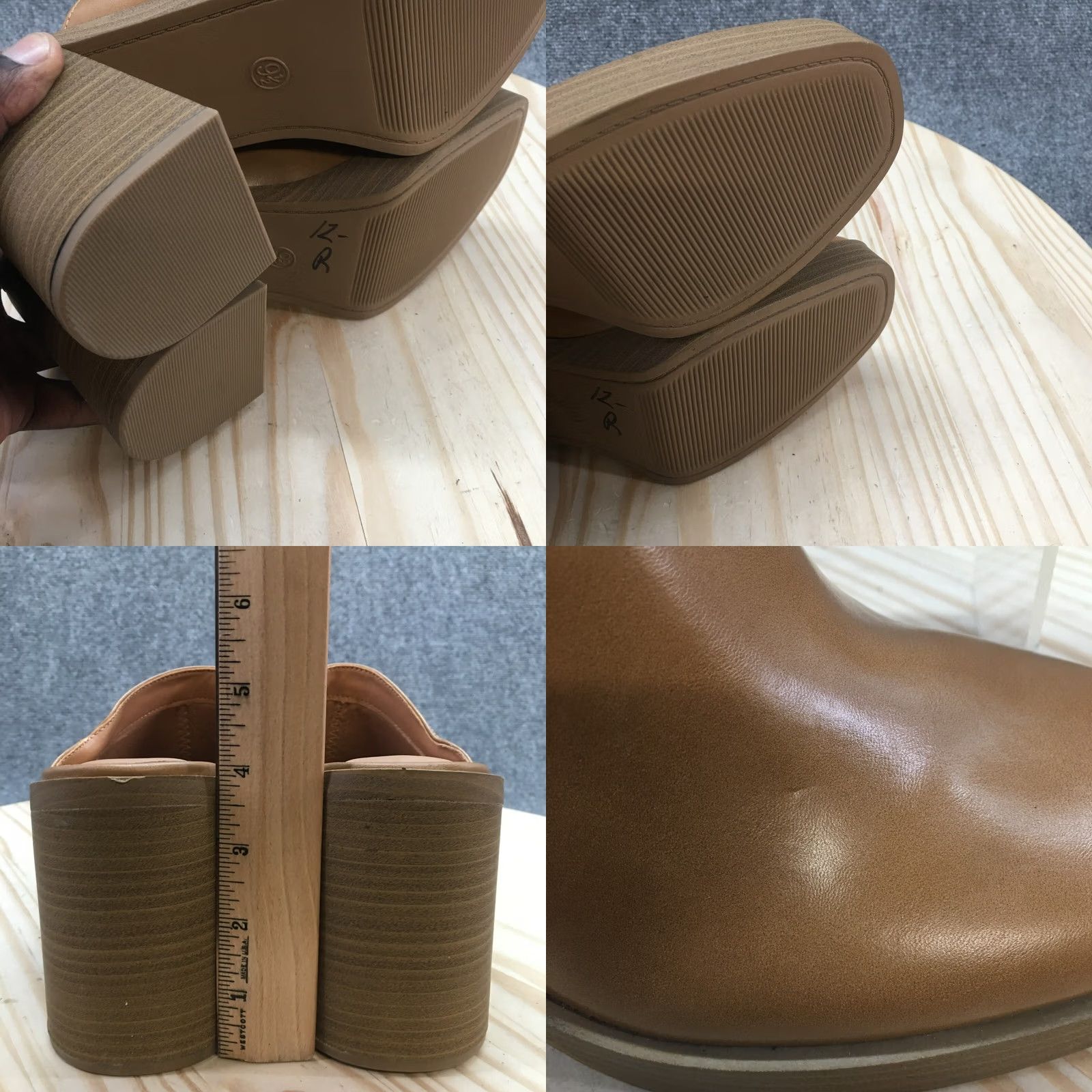 Vintage Universal Thread Womens Heel Platform Shoe Brown Faux Leather Shoes Size US 10 / IT 40 - 8 Thumbnail