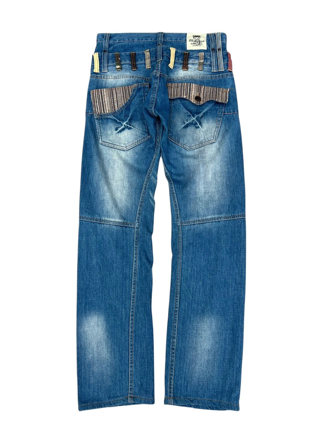 Japanese Brand Mud Wash Denim Double Waist Dominate Handcrafted Jeans Size US 30 / EU 46 - 12 Thumbnail