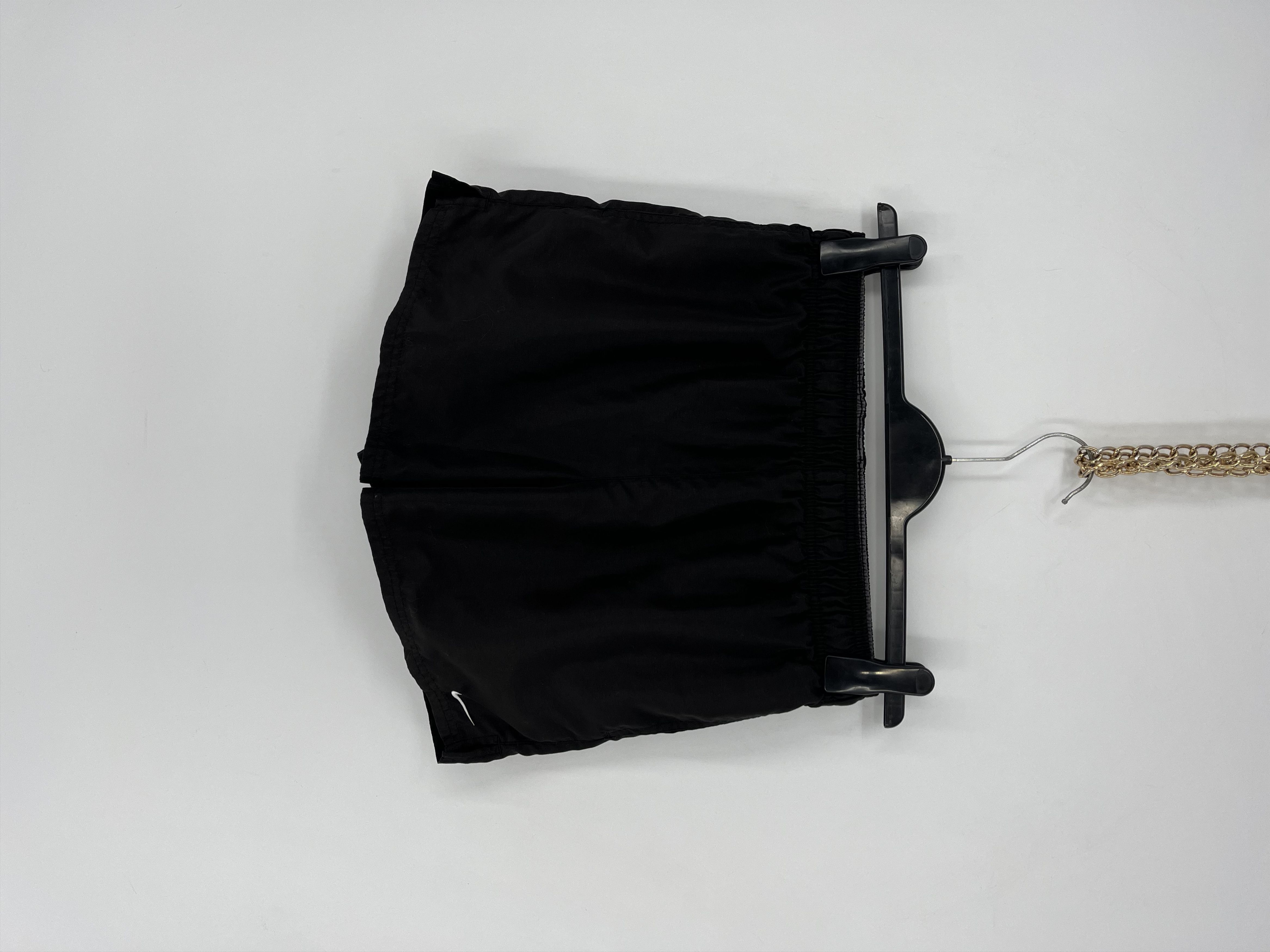 Nike 90s Vintage Nike Black Nylon Mini Swoosh Shorts Travis Style Size US 30 / EU 46 - 1 Thumbnail