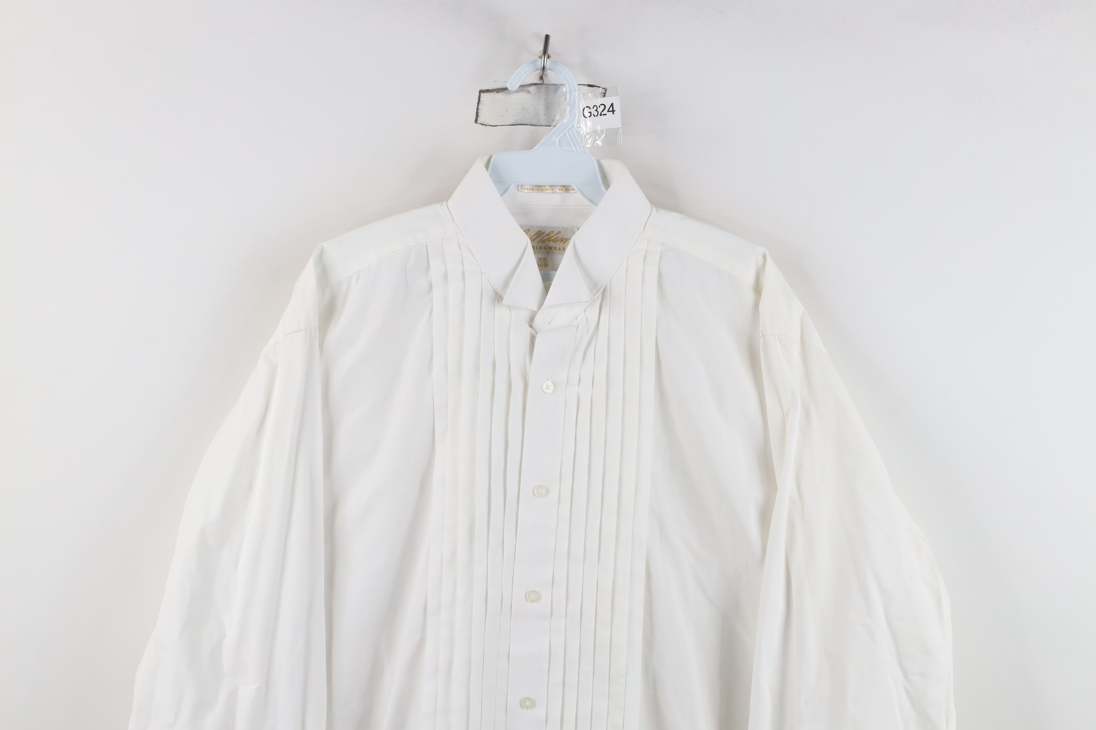 Vintage Vintage 90s Streetwear French Cuff Tuxedo Prom Dress Shirt Size US M / EU 48-50 / 2 - 2 Thumbnail