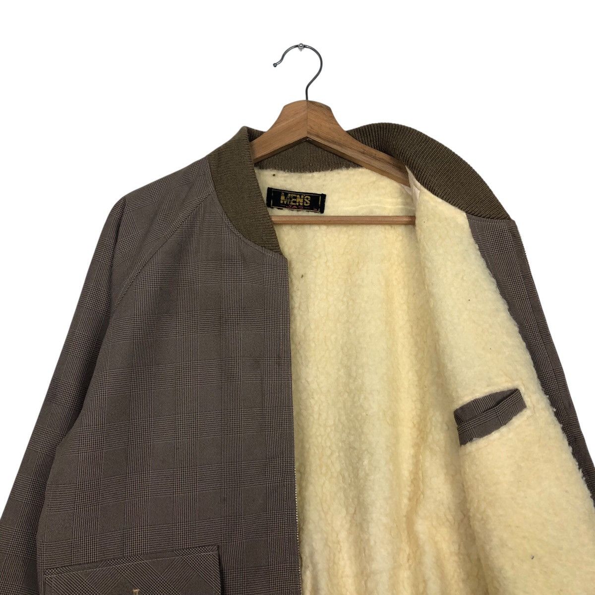 Issey Miyake 📌Vintage Bomber Jacket Jac Blanket Check Tartan Size US L / EU 52-54 / 3 - 13 Thumbnail