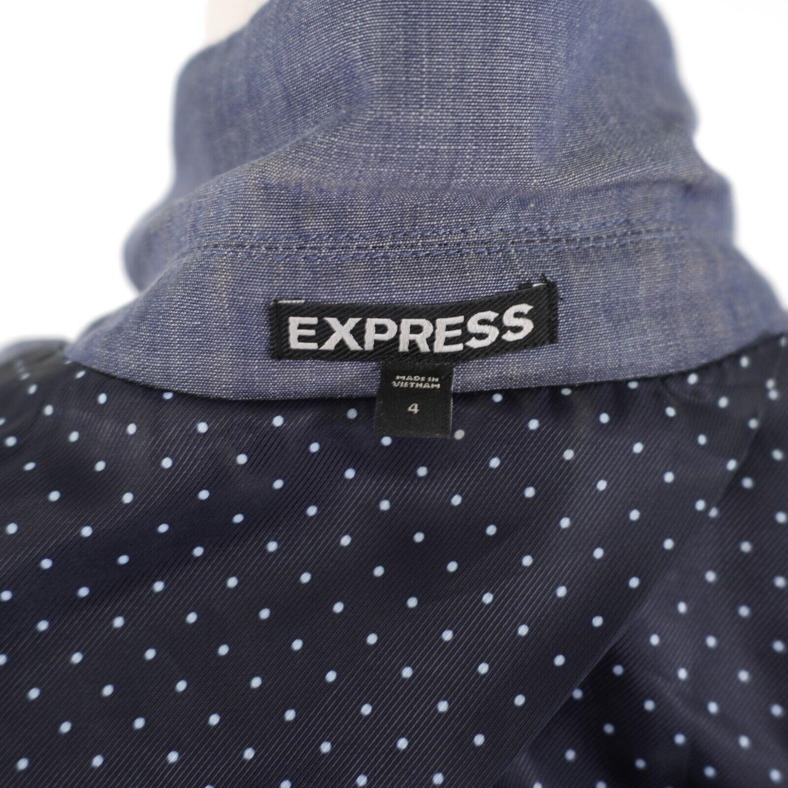 Express Express Polyester Blend Blue Size 4 2 Button Blazer Size S / US 4 / IT 40 - 8 Thumbnail