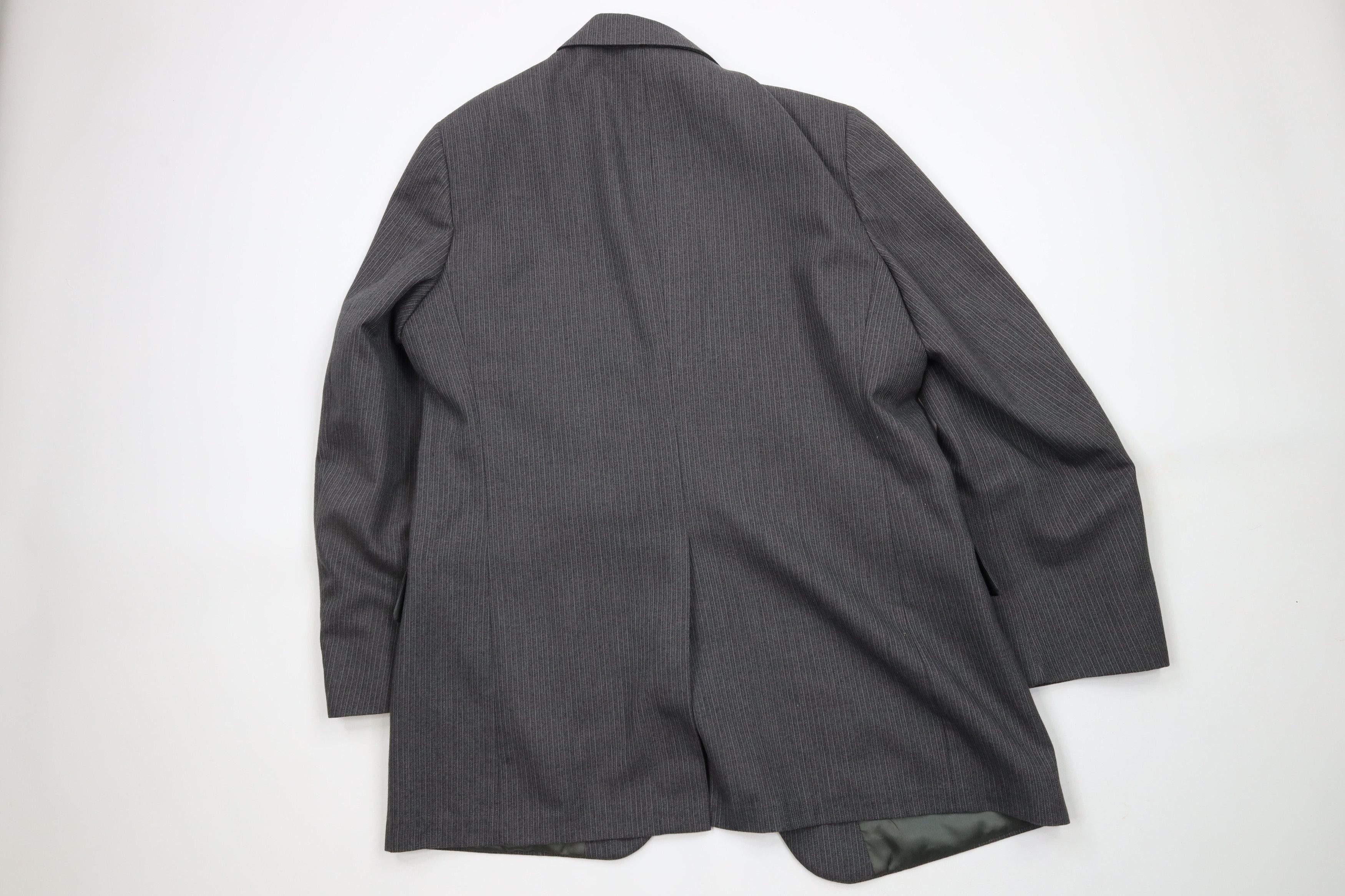Vintage Vintage 70s Streetwear 3 Piece Wool Pinstriped Wedding Suit Size 44R - 5 Thumbnail