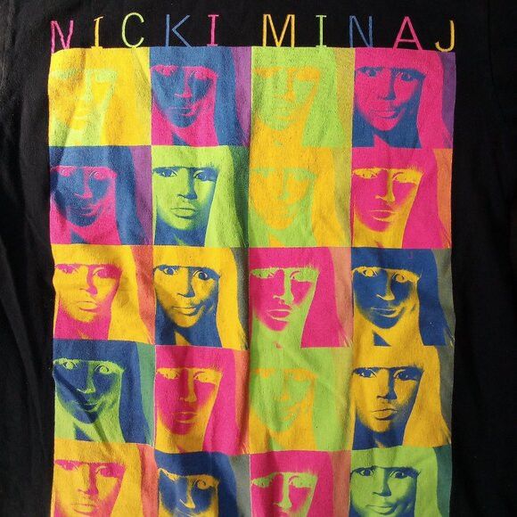 Band Tees × Vintage Vintage Nicki Minaj Neon Portraits T-Shirt Size US S / EU 44-46 / 1 - 1 Thumbnail