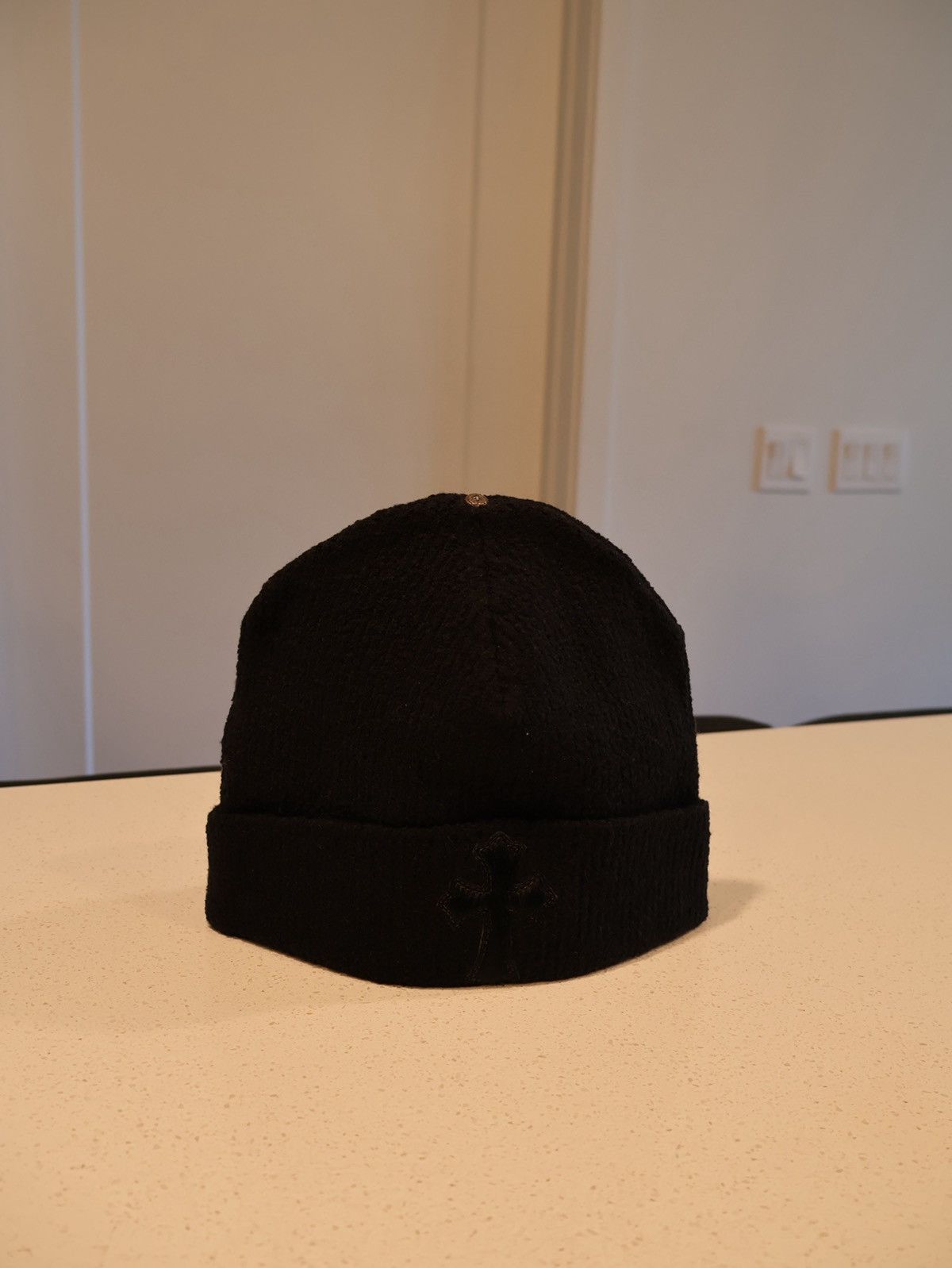 Chrome Hearts Chrome Hearts Pony Hair Patch Black Beanie Size ONE SIZE - 1 Thumbnail