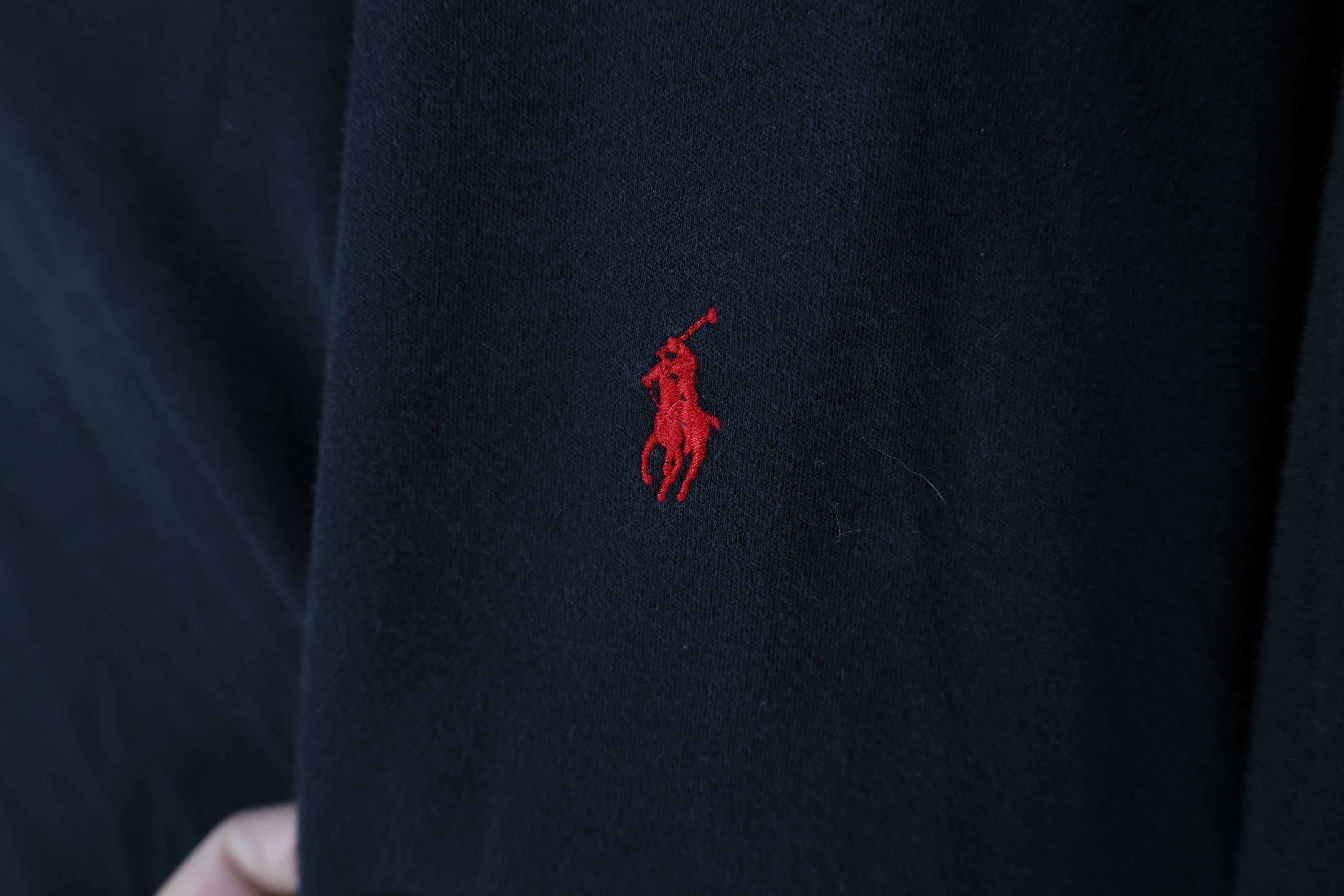 Ralph Lauren × Vintage Vintage 90s Ralph Lauren Knit Mock Neck T-Shirt Black USA Size US XL / EU 56 / 4 - 4 Thumbnail
