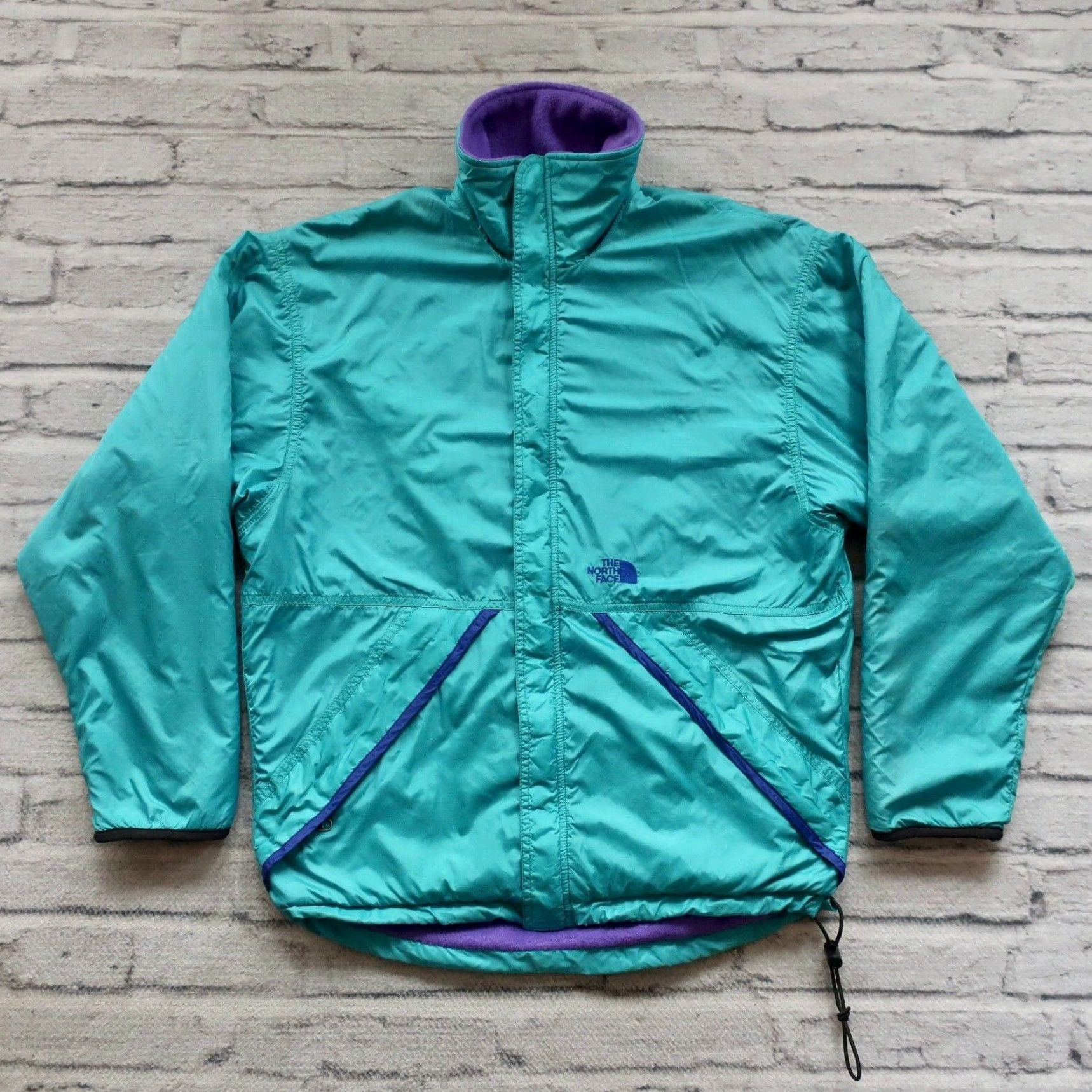 The North Face VINTAGE The North Face Jacket Men Small 90s Reversible Nylon Fleece Teal Purple Size US S / EU 44-46 / 1 - 2 Thumbnail