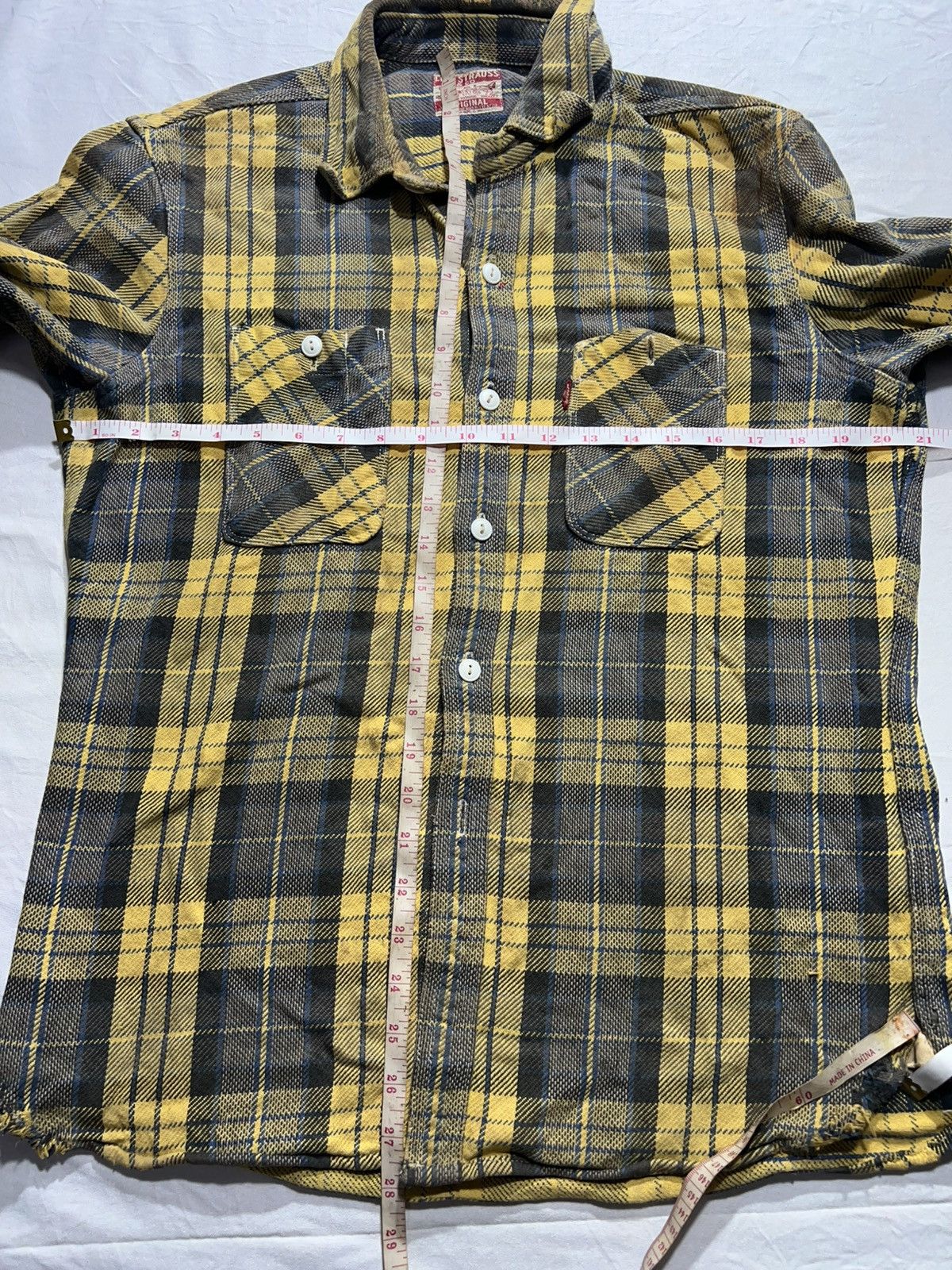 Levi's Levis yellow and black plaid flannel shirt Size US L / EU 52-54 / 3 - 7 Thumbnail